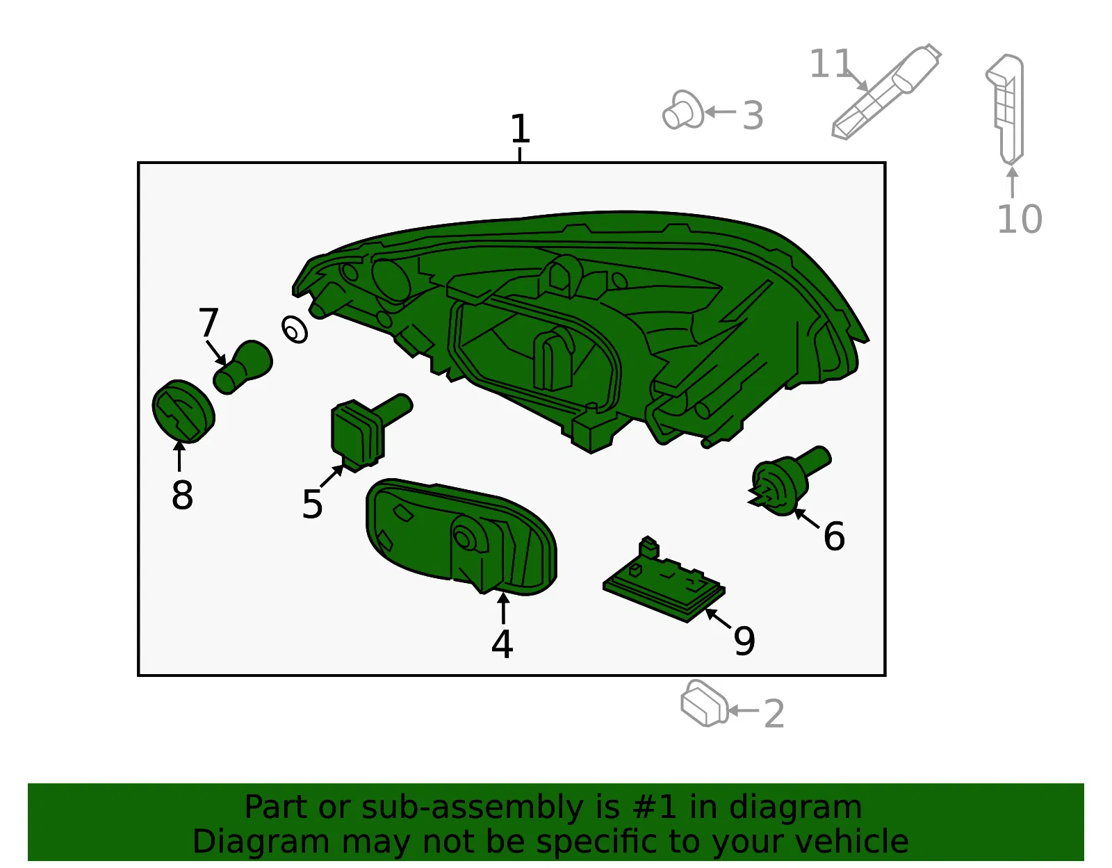 Headlamp Assembly - Volvo (31698817) - view 3