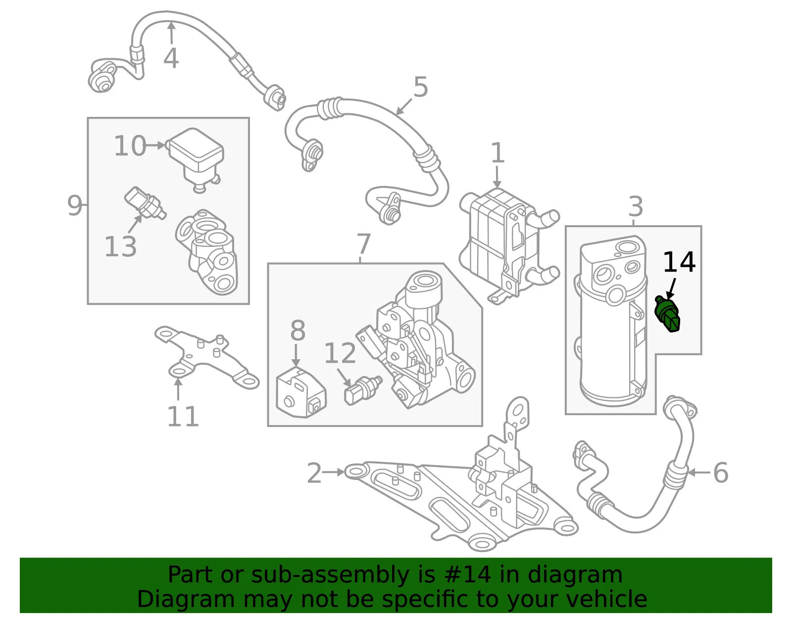 Pressure Sensor - Volvo (31699052) - view 2
