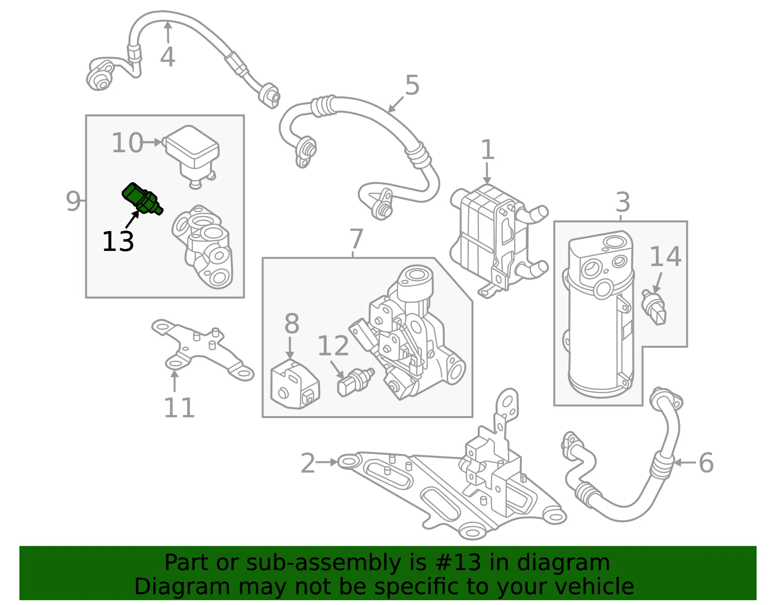 Pressure Sensor - Volvo (31699134) - view 2