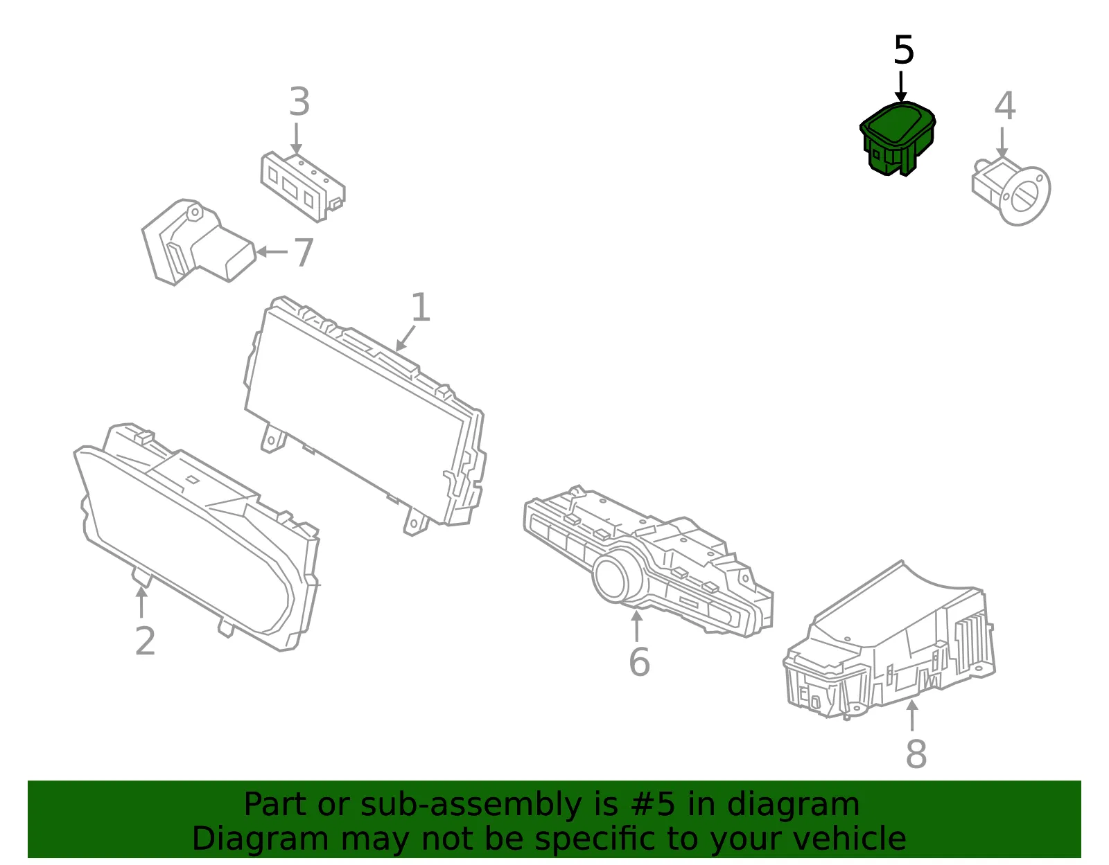 Ambient Light Sensor - Volvo (32130682) - view 2