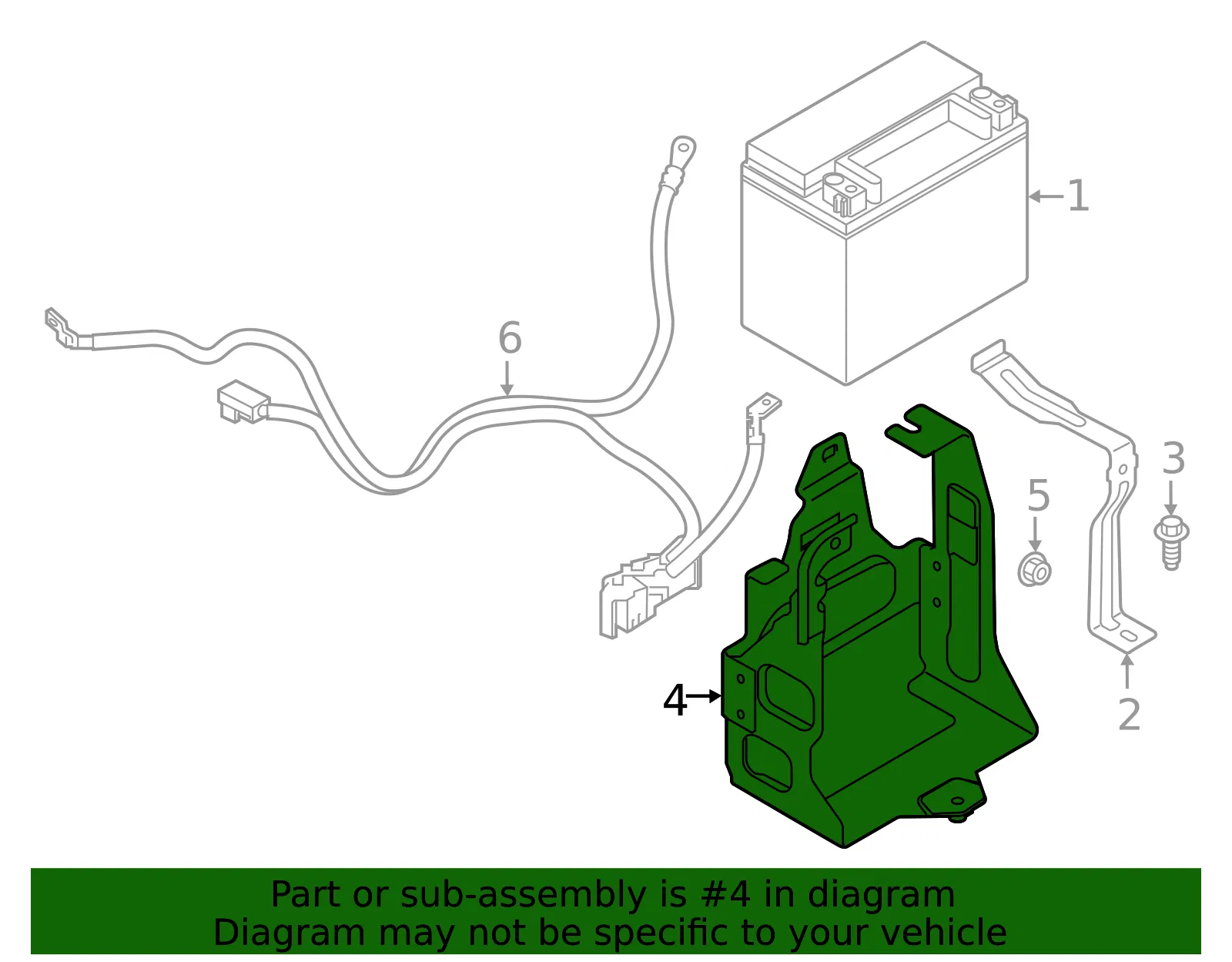 Battery Box Bracket - Volvo (32132005) - view 2