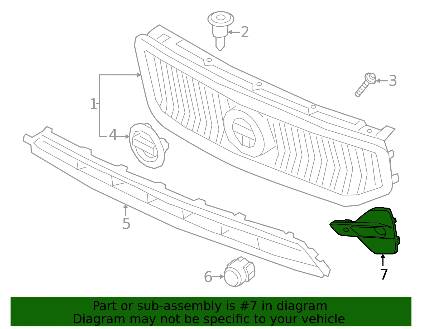 Fog Light Trim - Volvo (32136101) - view 2