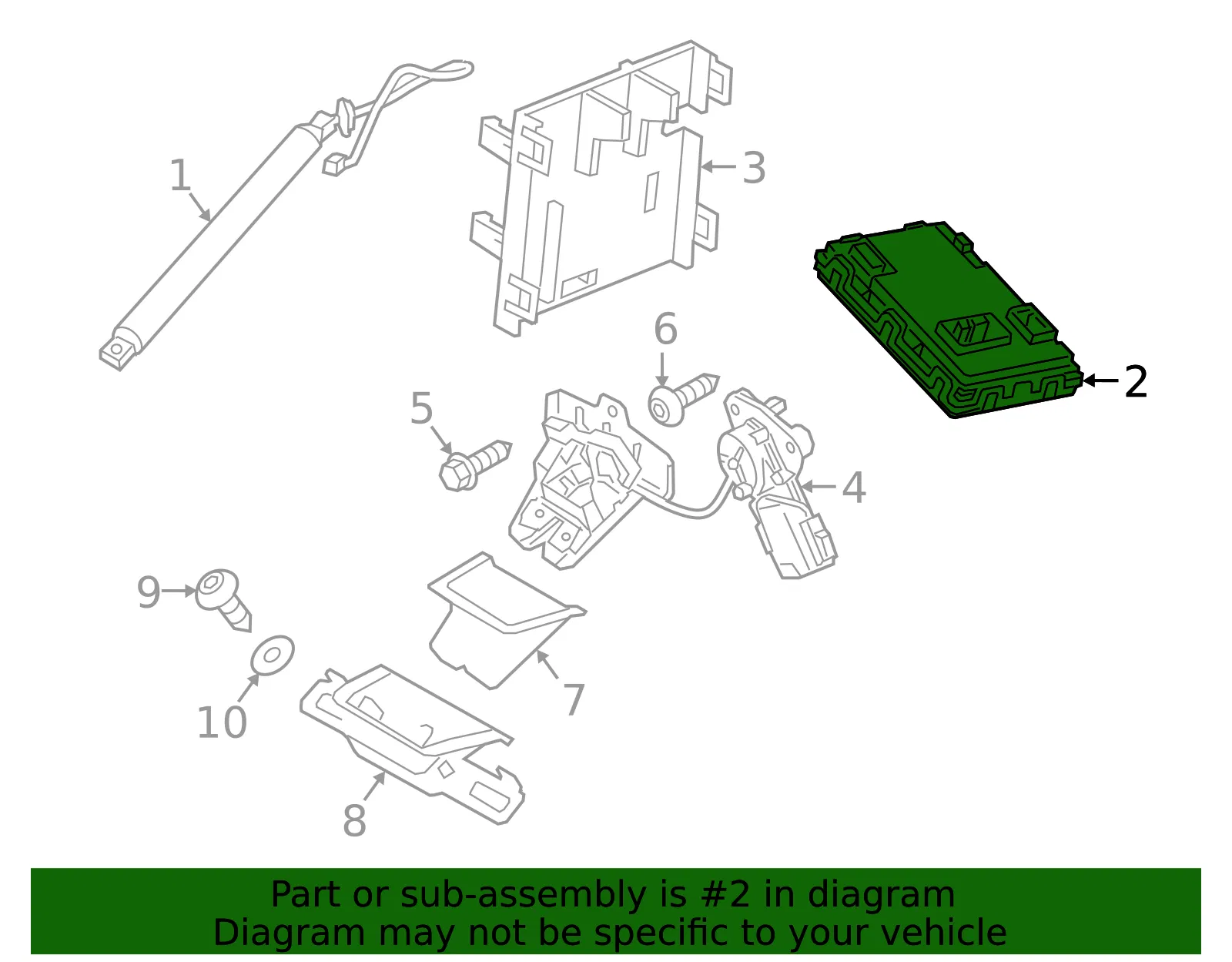 Lift-Gate Control Module - Volvo (32200217) - view 2