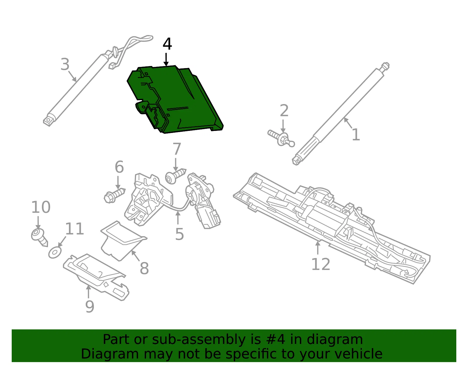 Lift-Gate Control Module - Volvo (32200219) - view 2