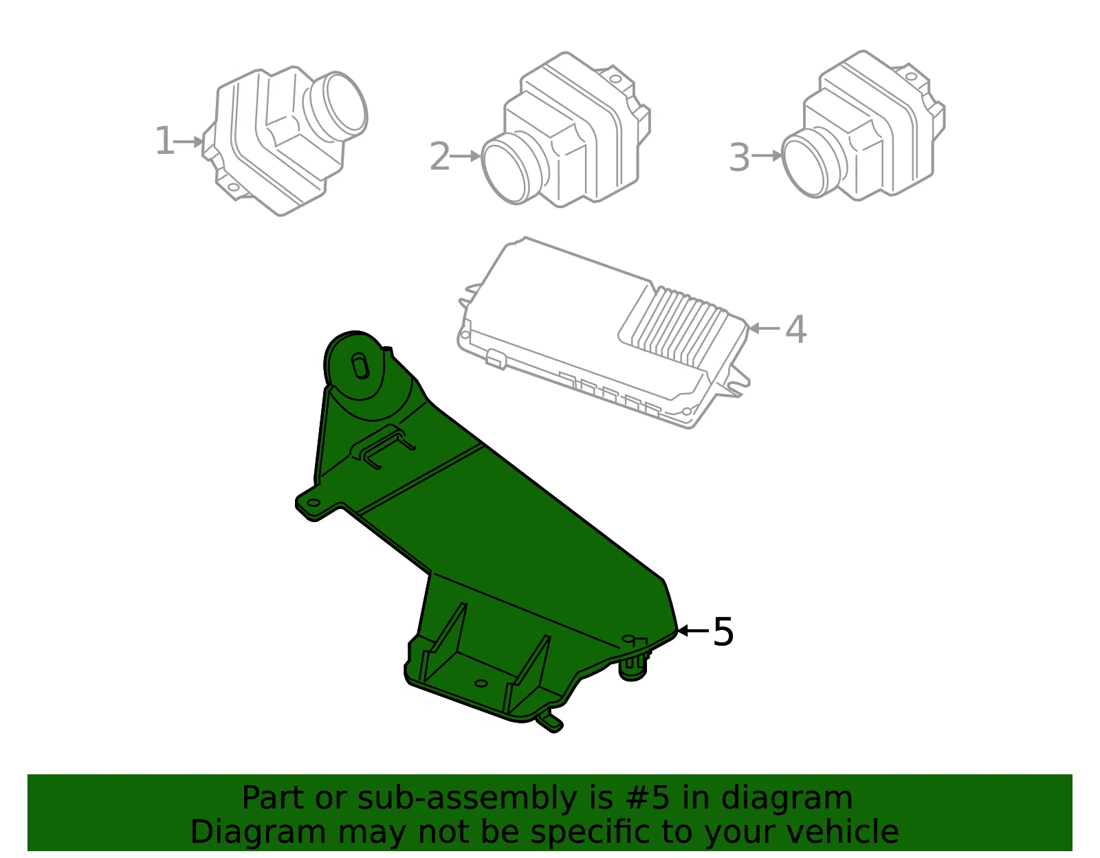 Parking Aid System Control Module Bracket - Volvo (32209846) - view 2