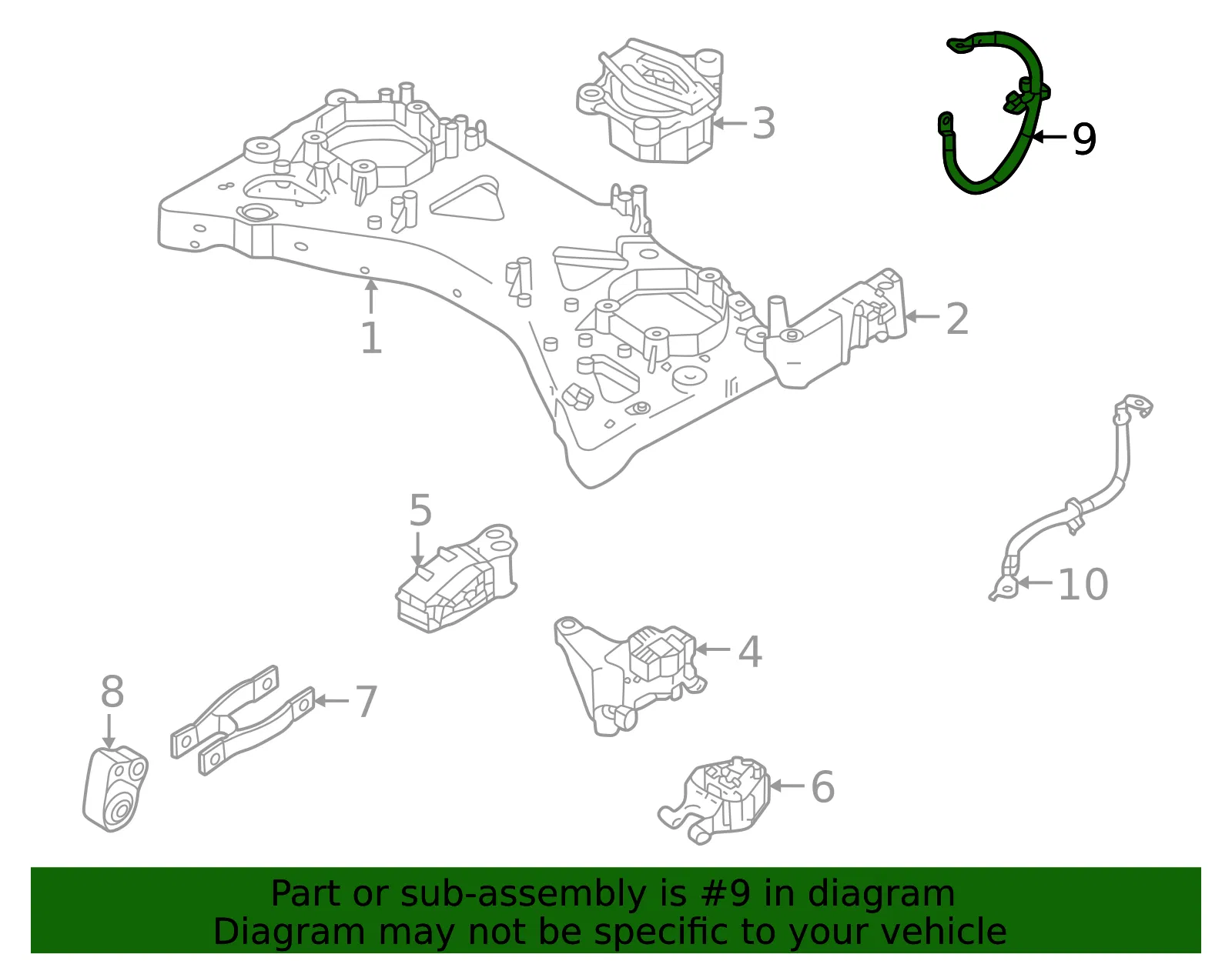 Battery Cable - Volvo (32217511) - view 2