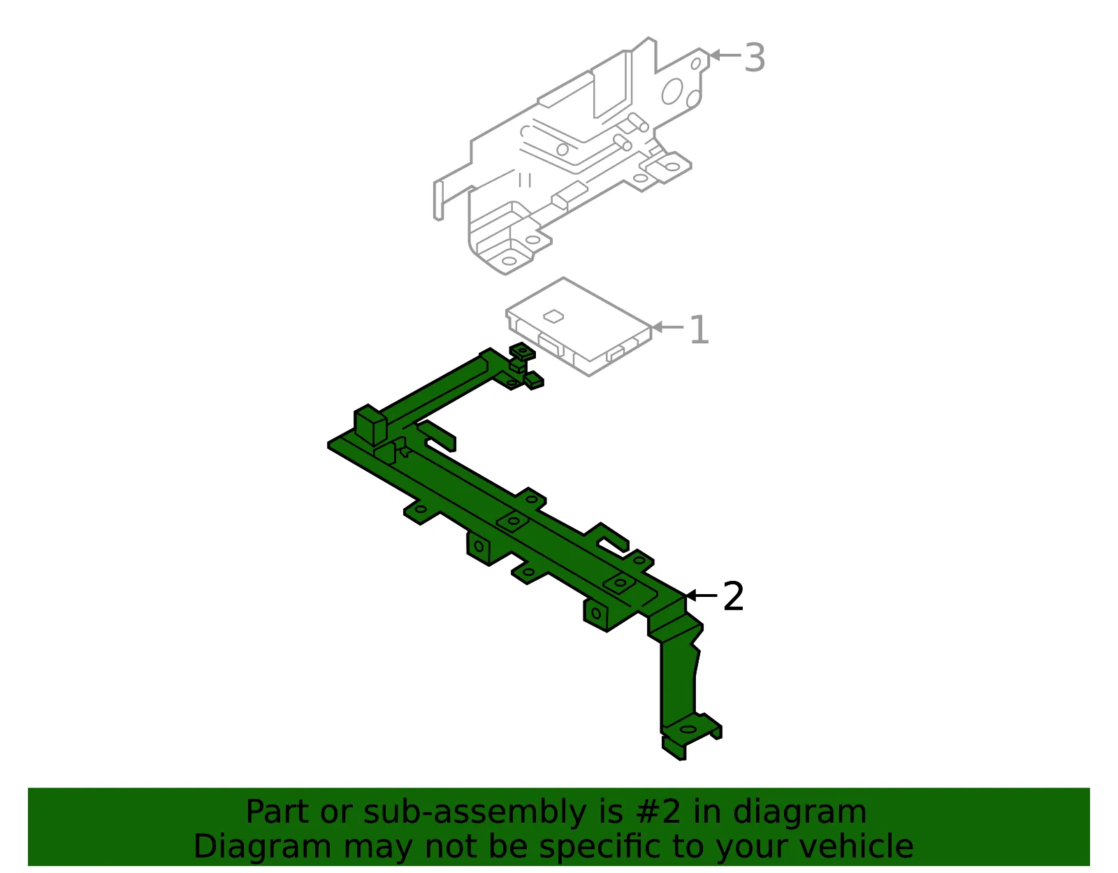 Module Front Bracket - Volvo (32223984) - view 2
