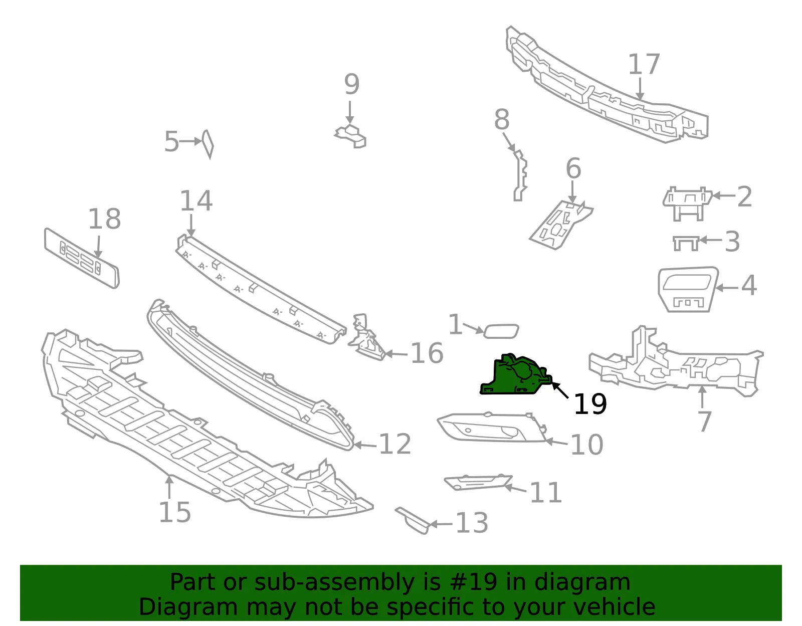 Fog Light Bracket - Volvo (32227368) - view 2