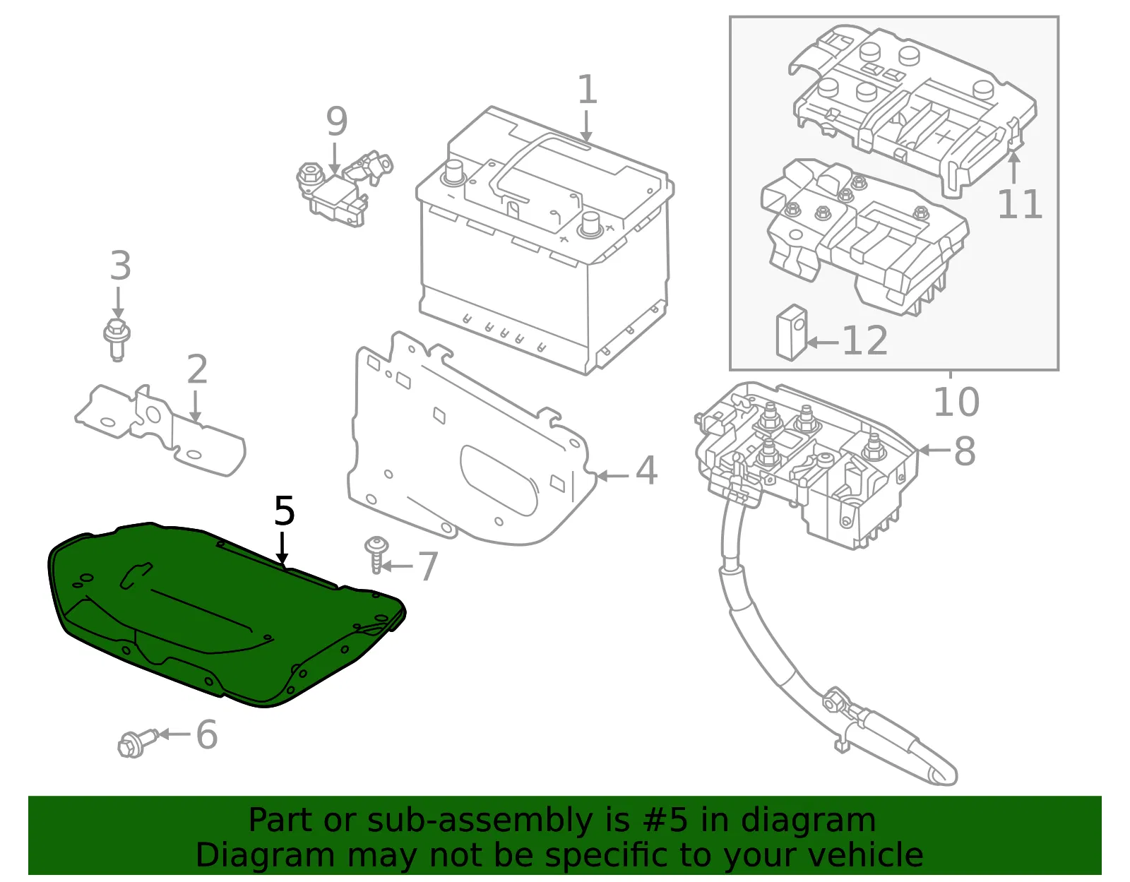 Battery Tray - Volvo (32244670) - view 2