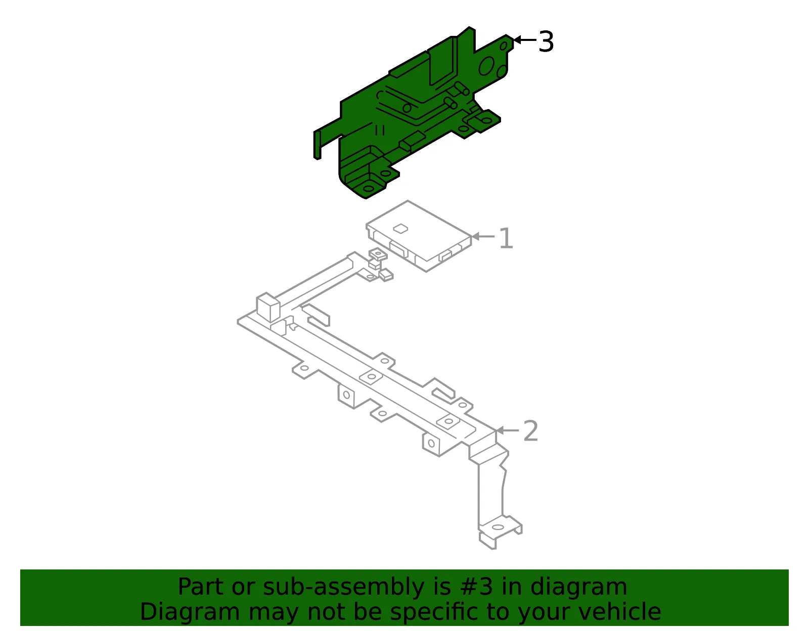 Module Rear Bracket - Volvo (32263122) - view 2