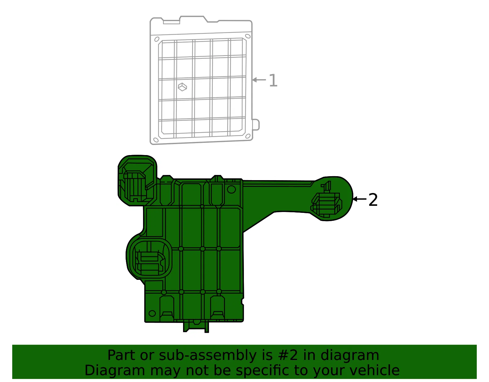 Control Module Bracket - Volvo (32266388) - view 2