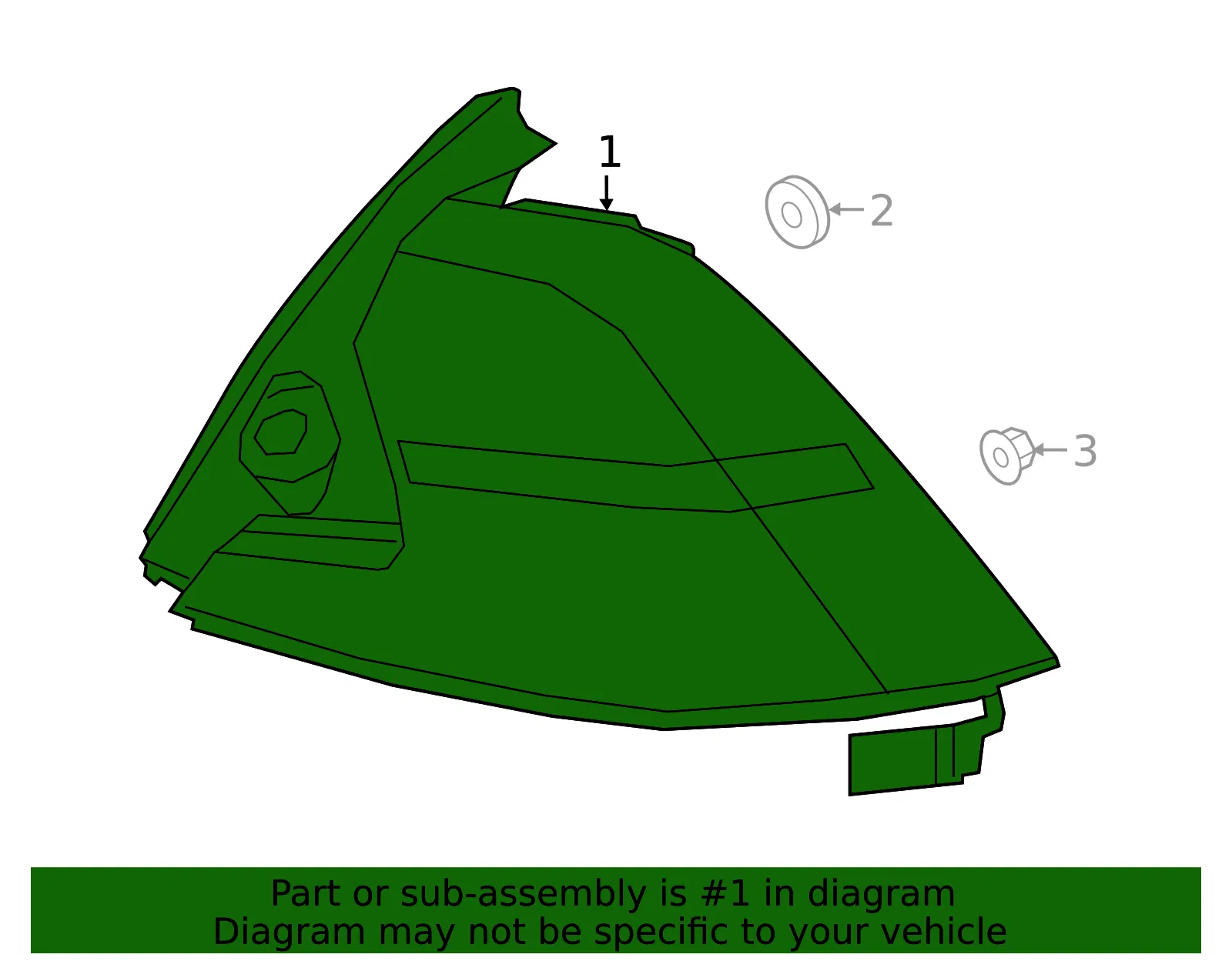 Tail Light Assembly - Volvo (32269565) - view 2