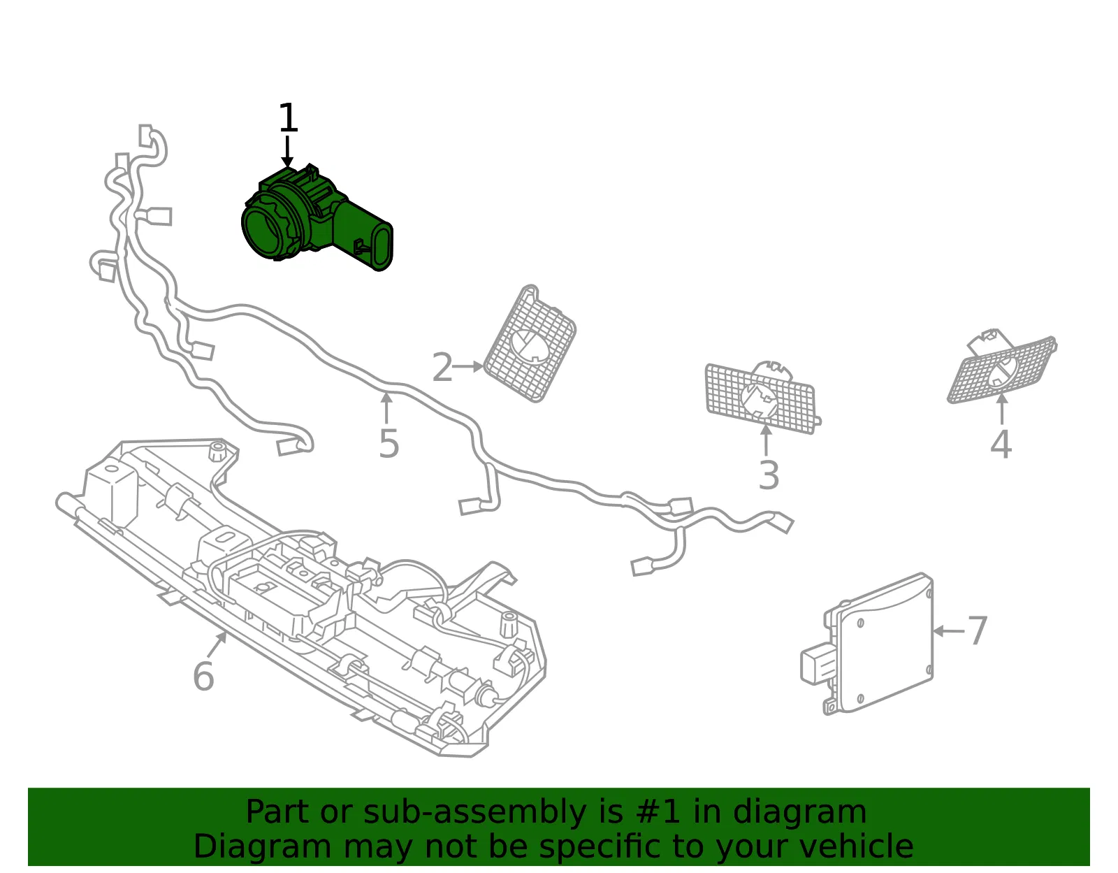 Parking Aid Sensor - Volvo (32271797) - view 2