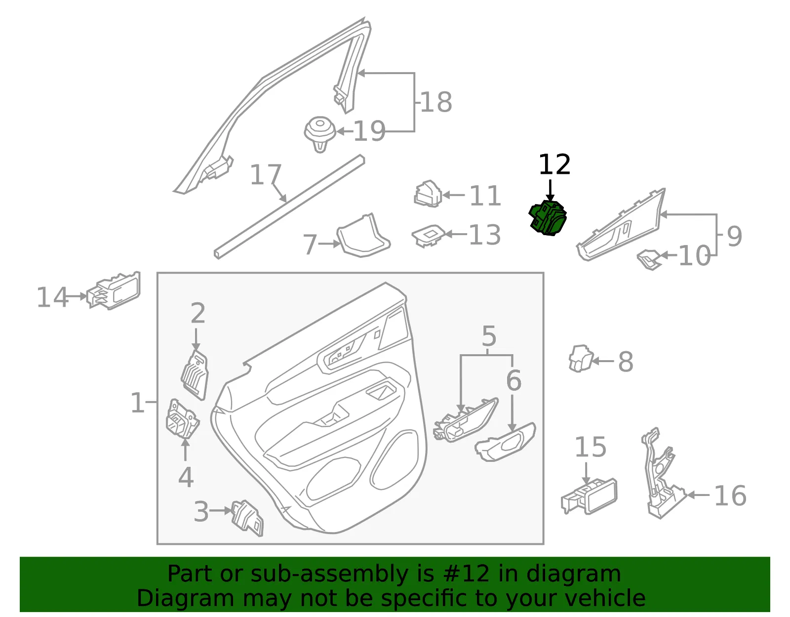 Lock Switch - Volvo (32279480) - view 2
