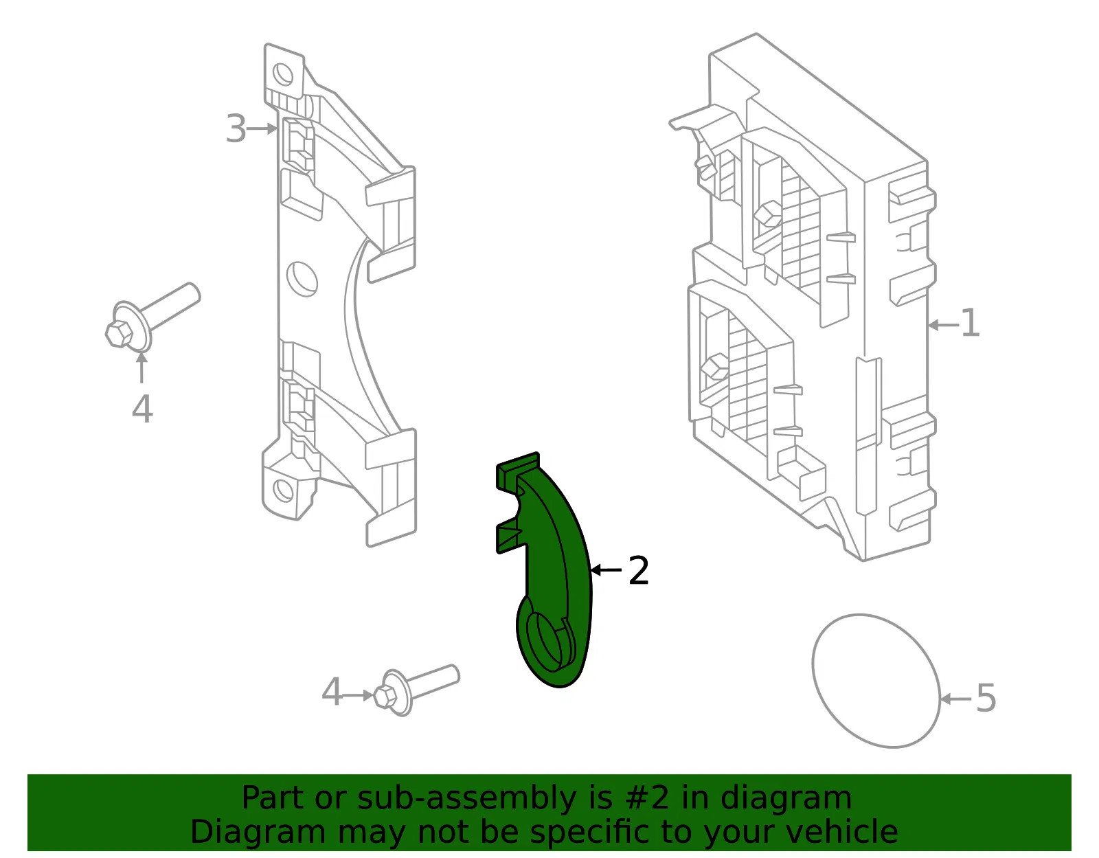 Vehicle Power Control Module Bracket - Volvo (32287323) - view 2