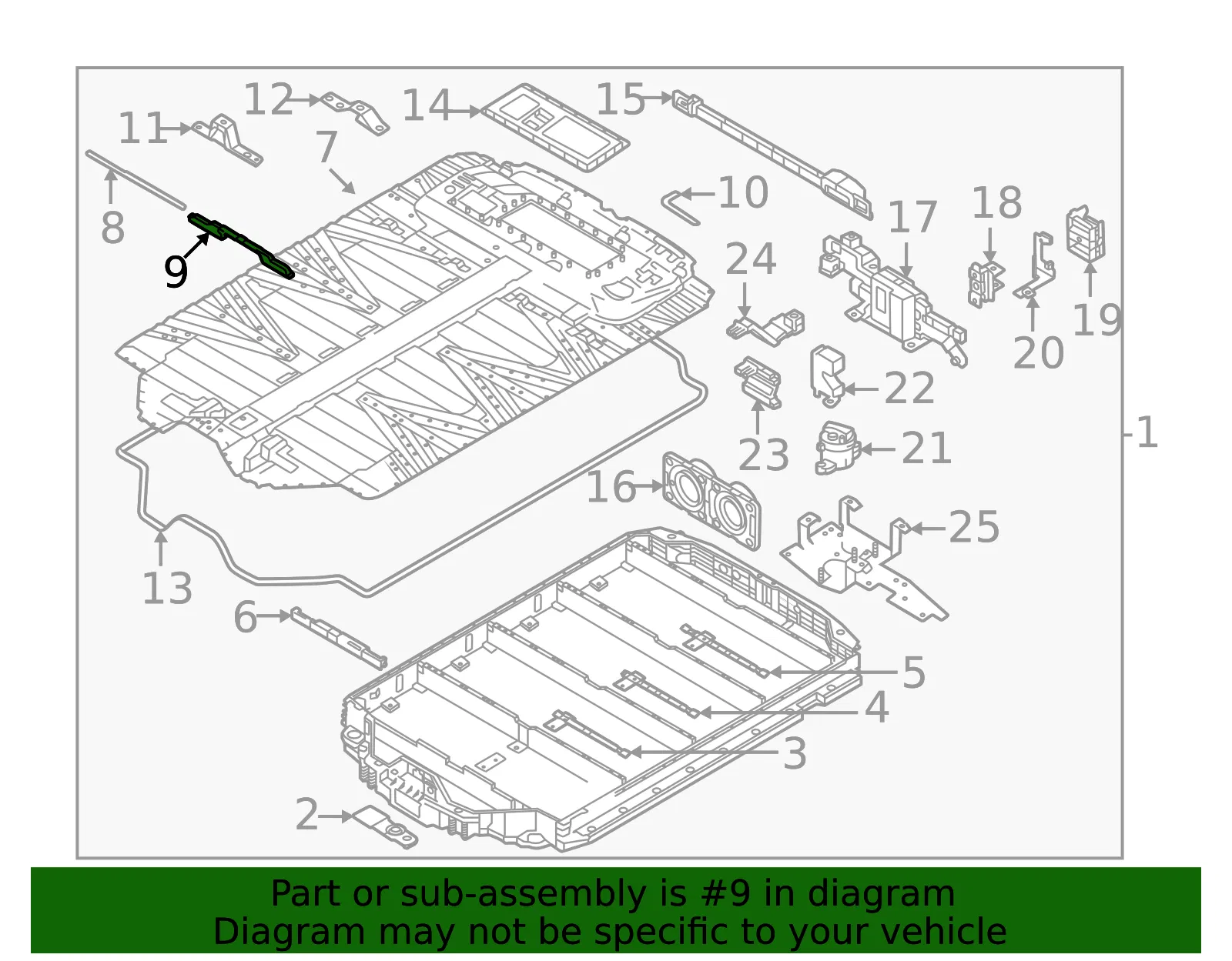 Drive Motor Battery Pack Cover Seal - Volvo (32290028) - view 2