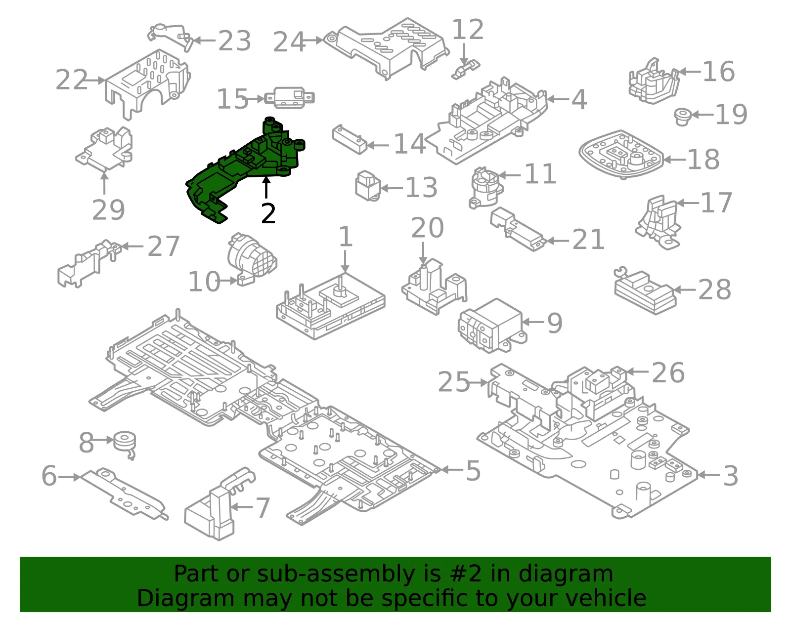 Drive Motor Battery Pack Control Module Bracket - Volvo (32290128) - view 2