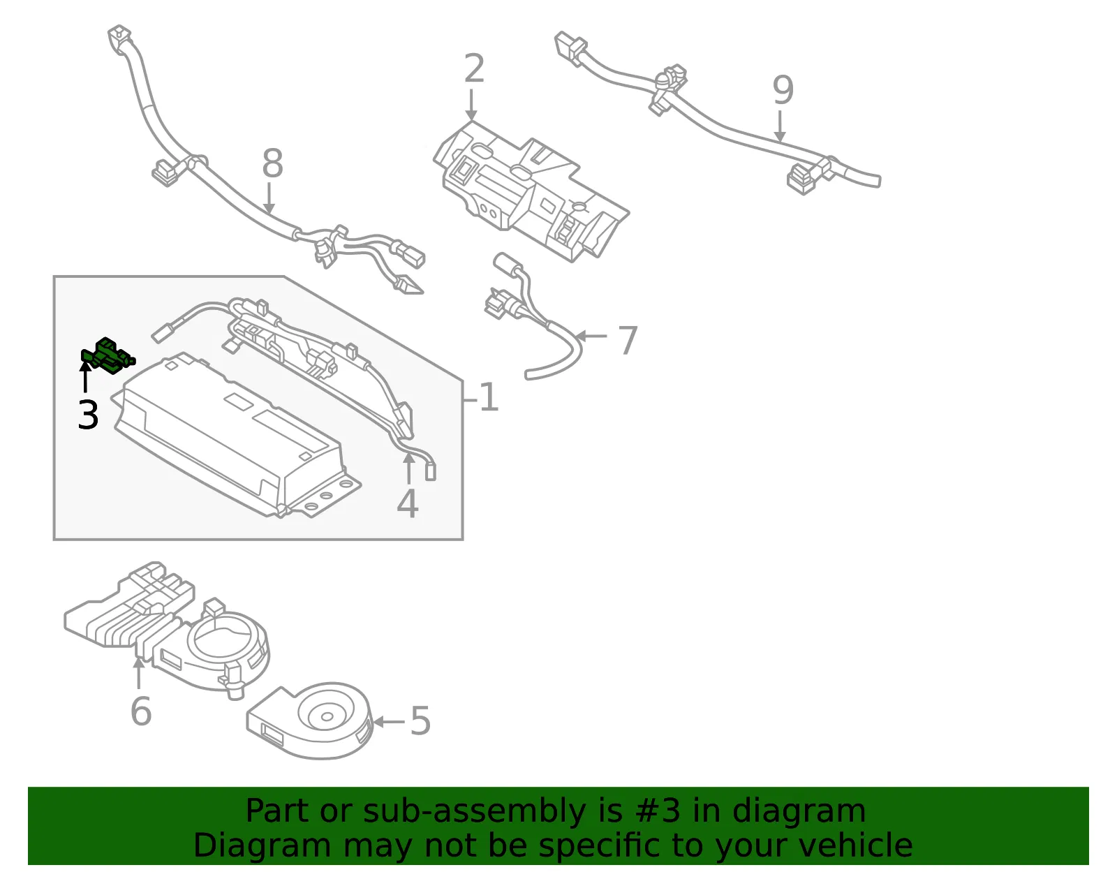 Control Module Retainer Bracket - Volvo (32294336) - view 2