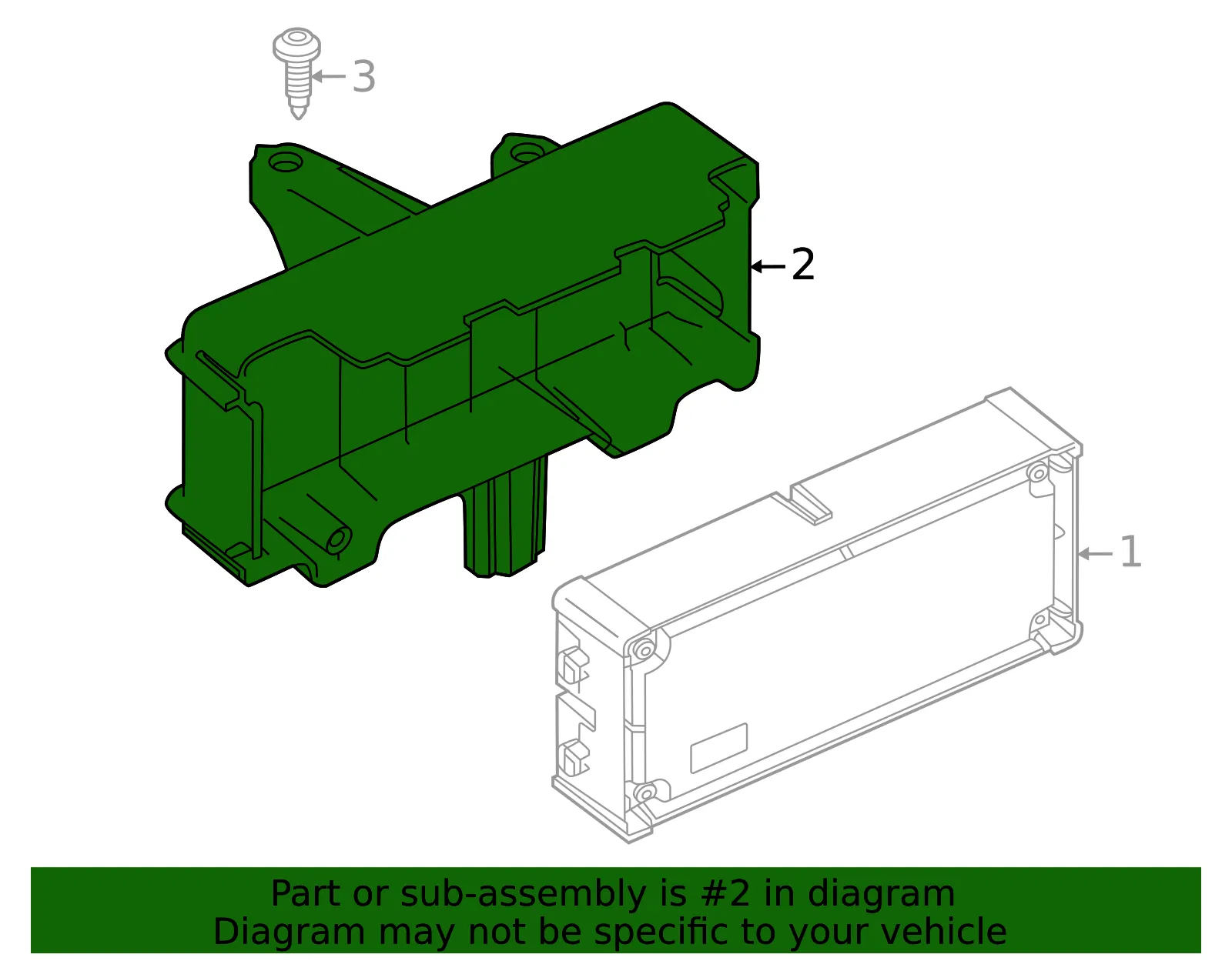 Control Module Bracket - Volvo (32296144) - view 2