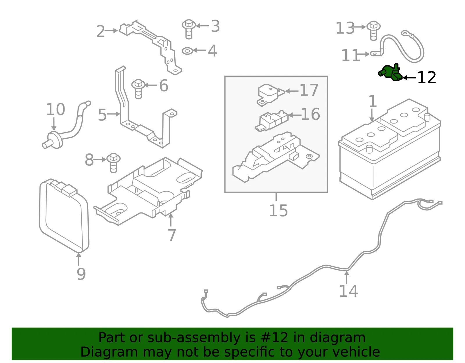 Battery Current Sensor - Volvo (32301076) - view 2