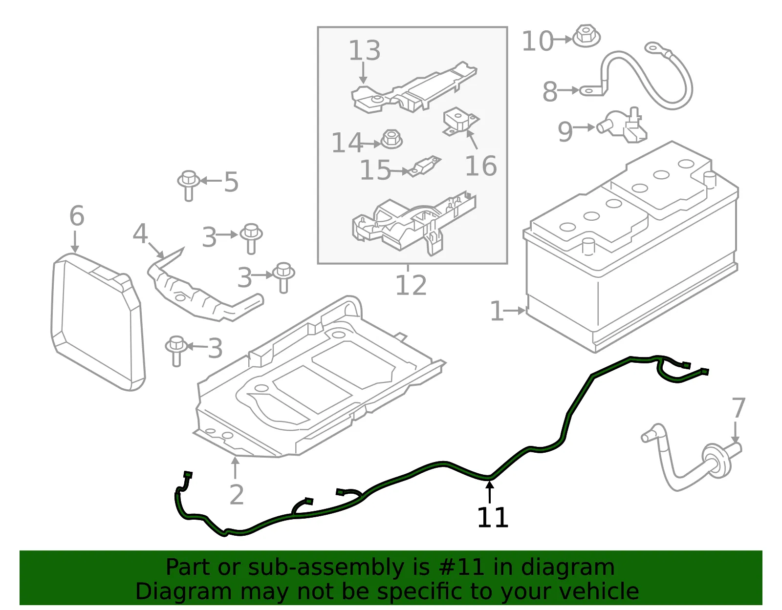 Battery Cable - Volvo (32311018) - view 2