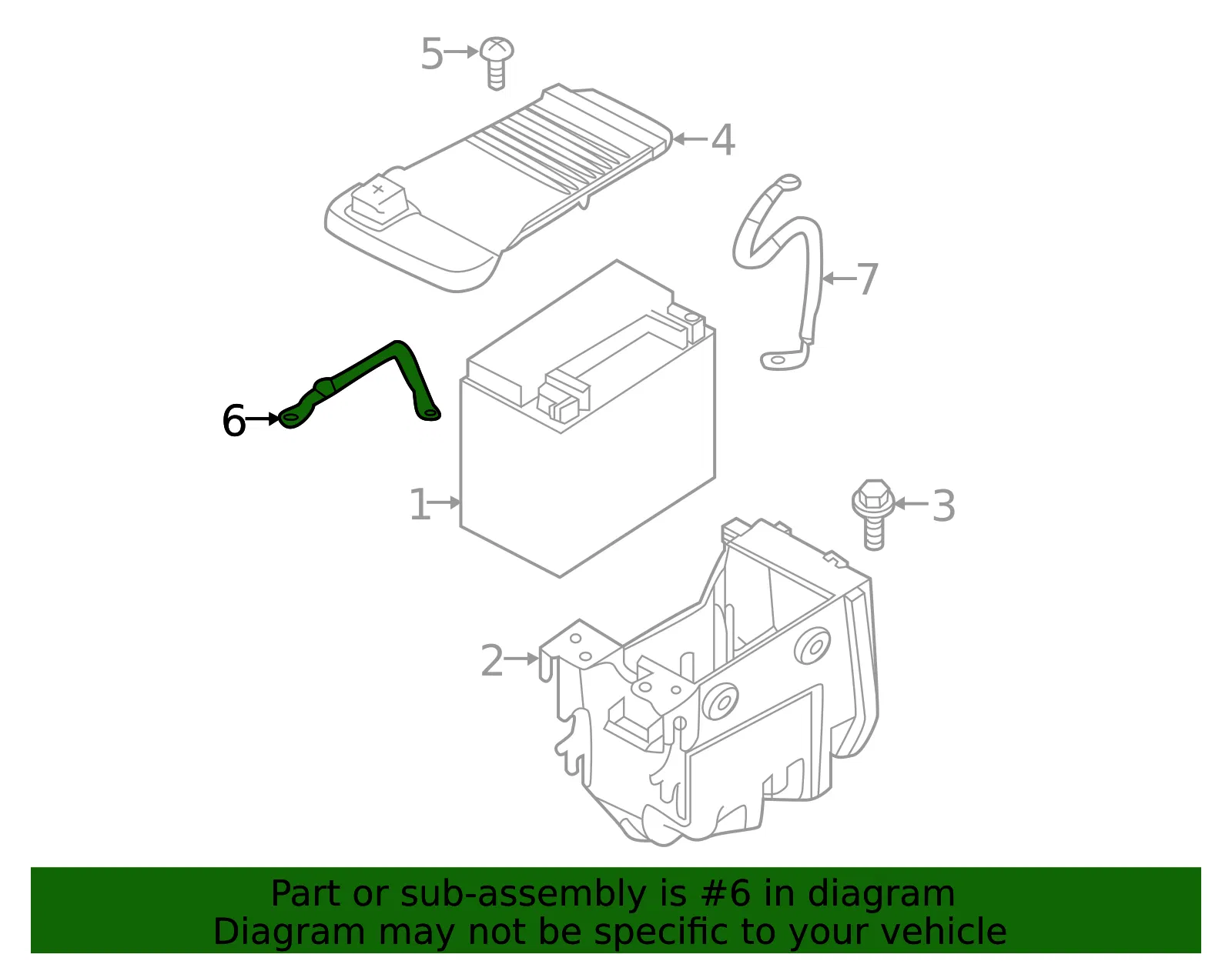 Battery Cable - Volvo (32311042) - view 2