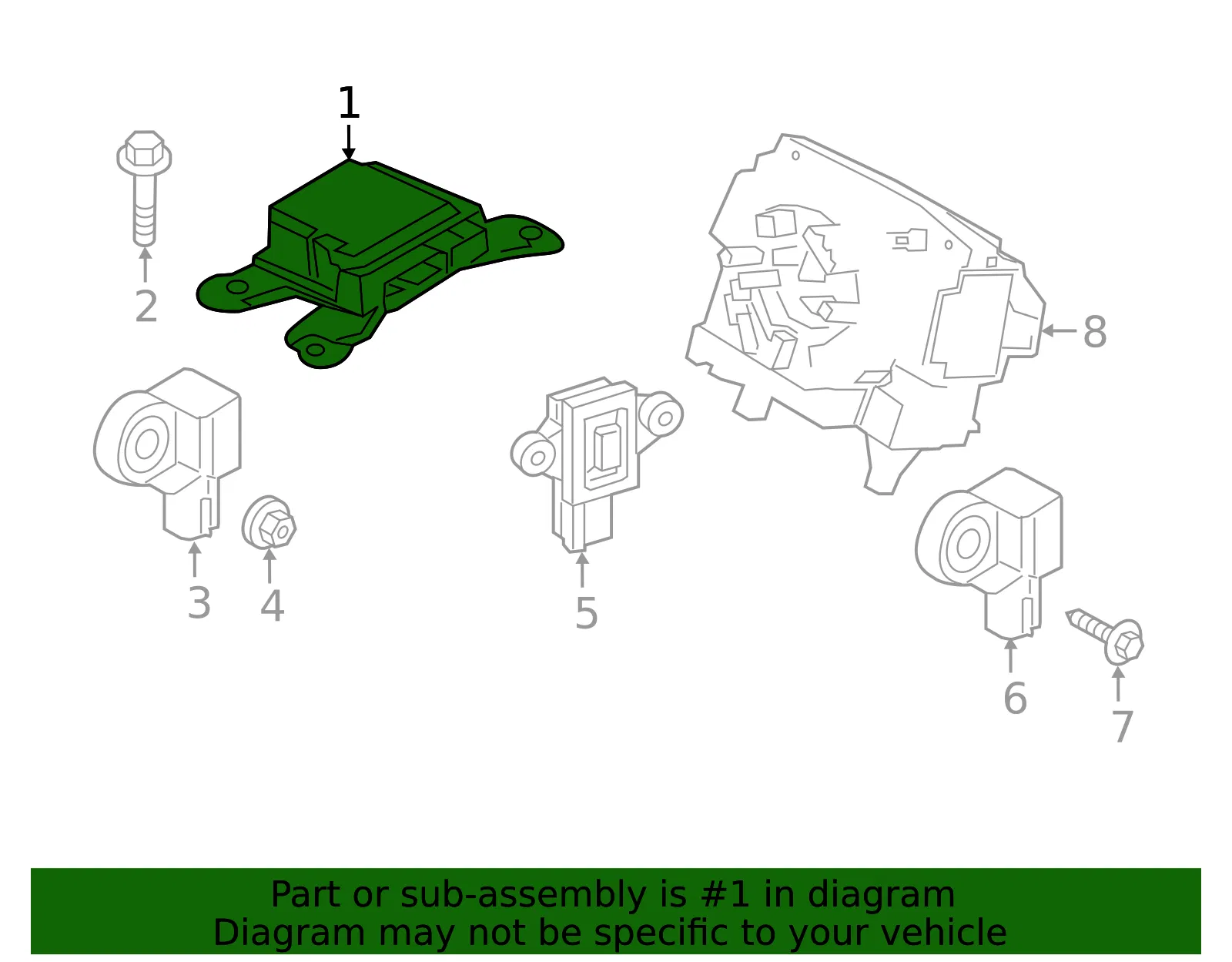 Air Bag Control Module - Volvo (32315746) - view 2