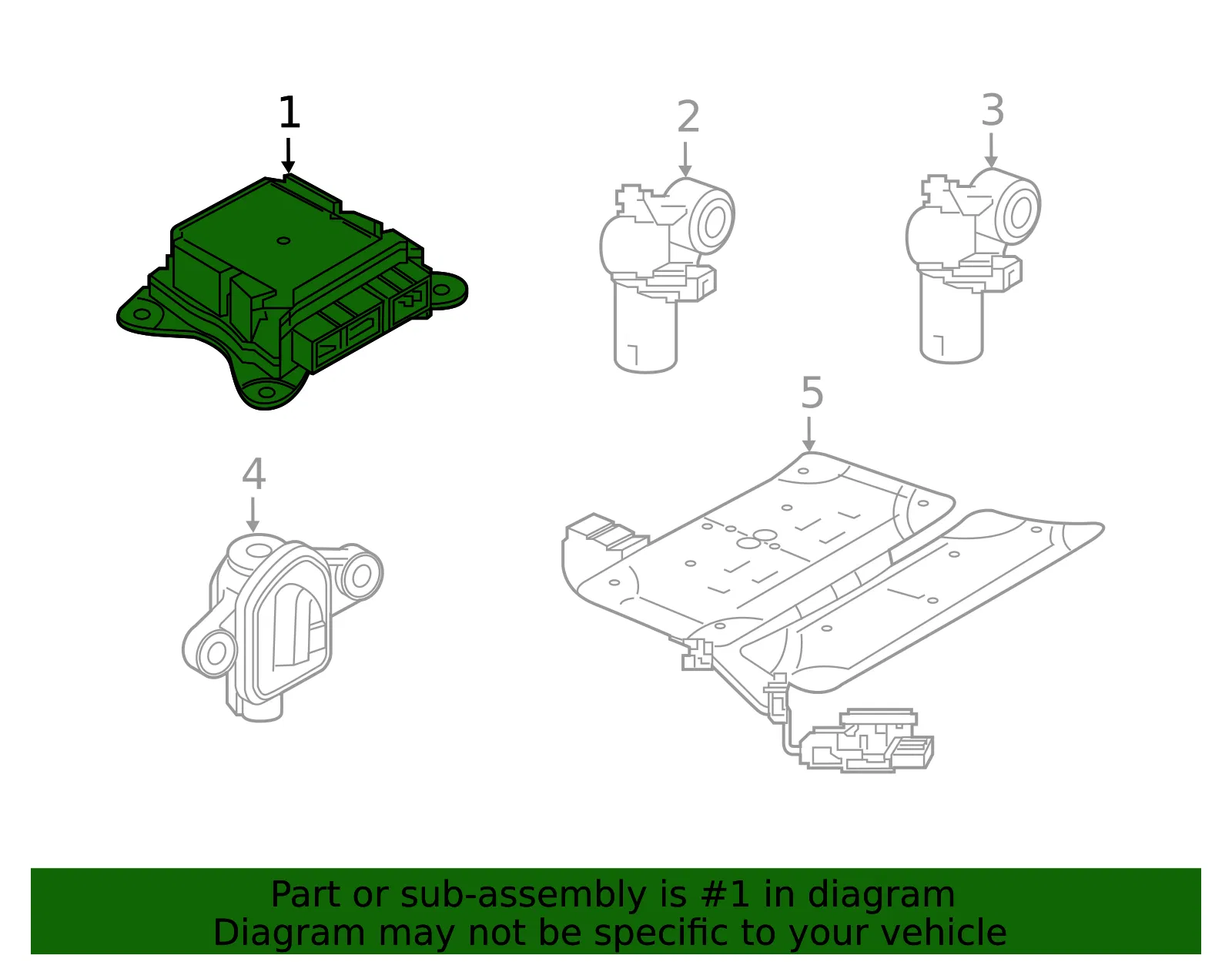 Air Bag Control Module - Volvo (32315799) - view 2