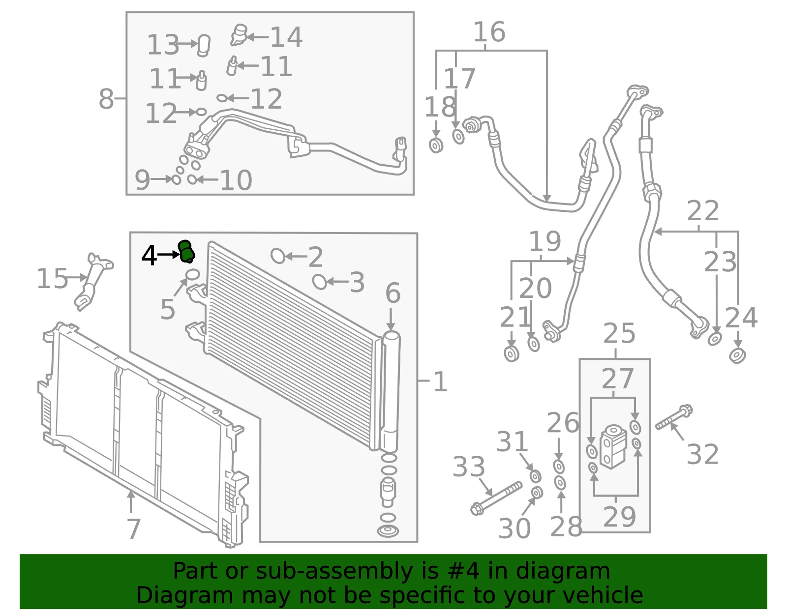 A/C Refrigerant Pressure Sensor - Volvo (32317023) - view 2