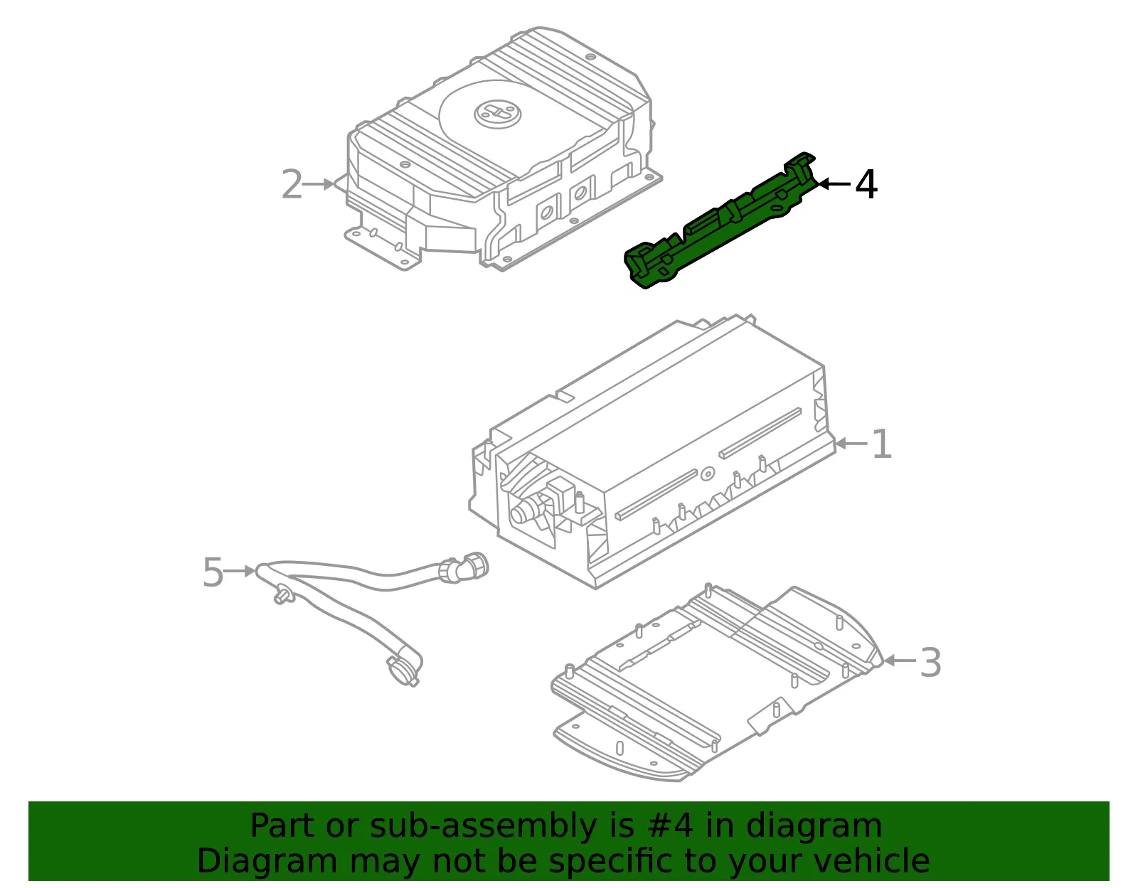 Battery Hold Down - Volvo (32321827) - view 2