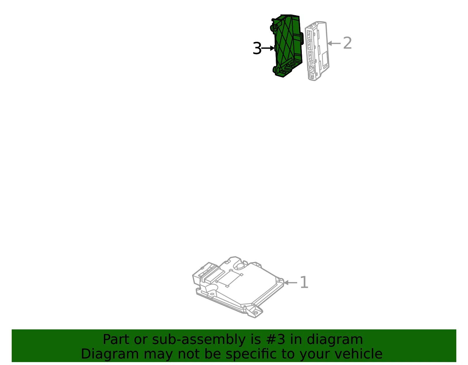 Control Module Bracket - Volvo (32326578) - view 2