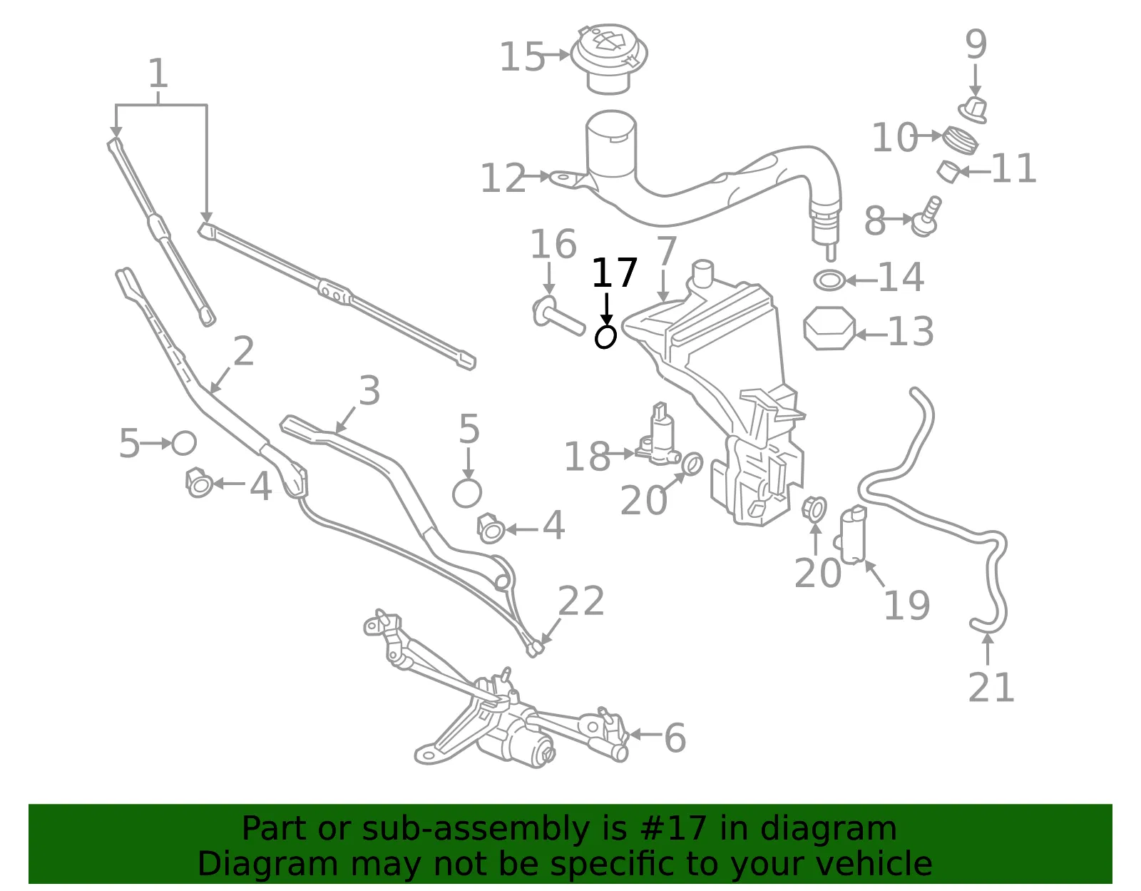 Washer Fluid Level Sensor O-Ring - Volvo (32328239) - view 3
