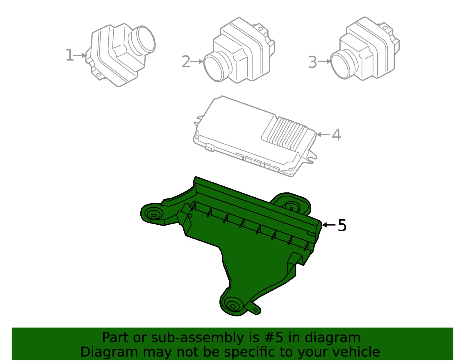 Parking Aid System Control Module Bracket - Volvo (32333880) - view 2
