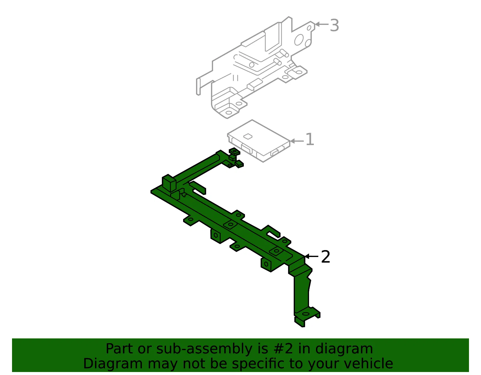 Module Front Bracket - Volvo (32336737) - view 2