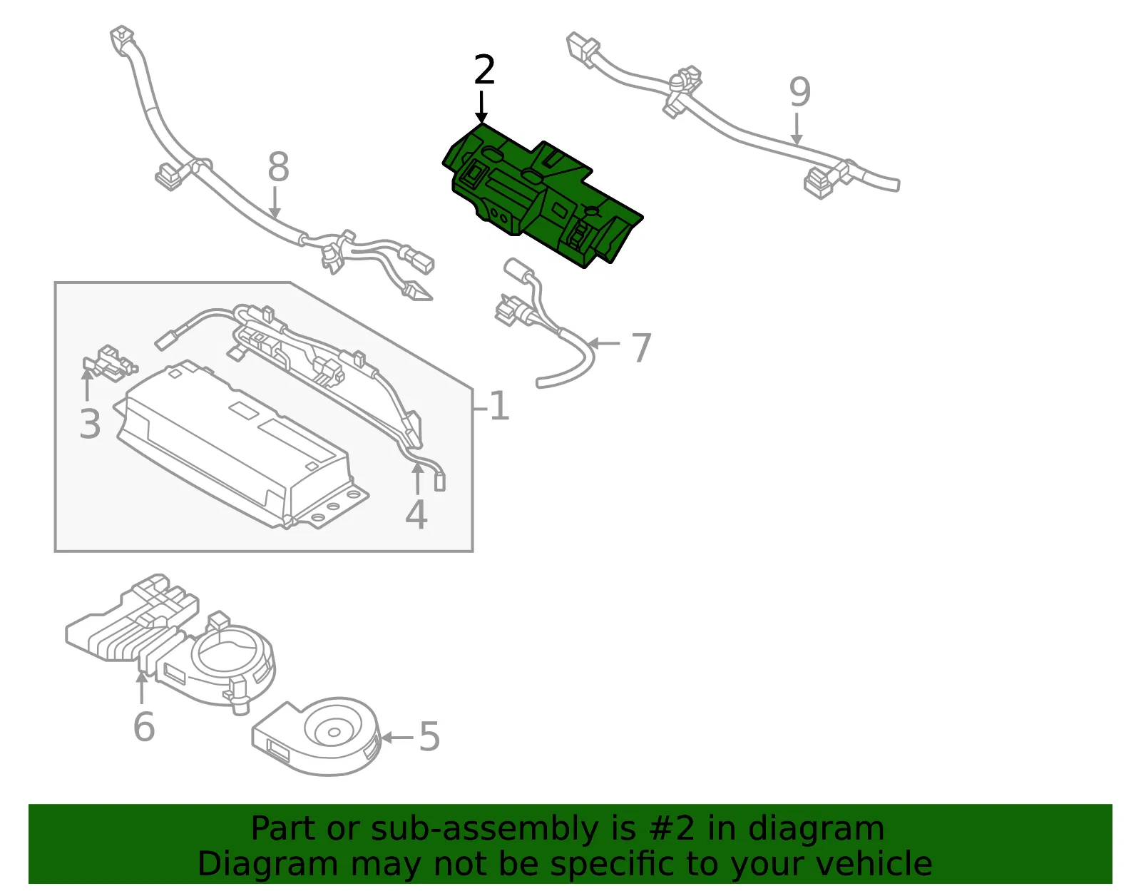 Control Module Bracket - Volvo (32350317) - view 2