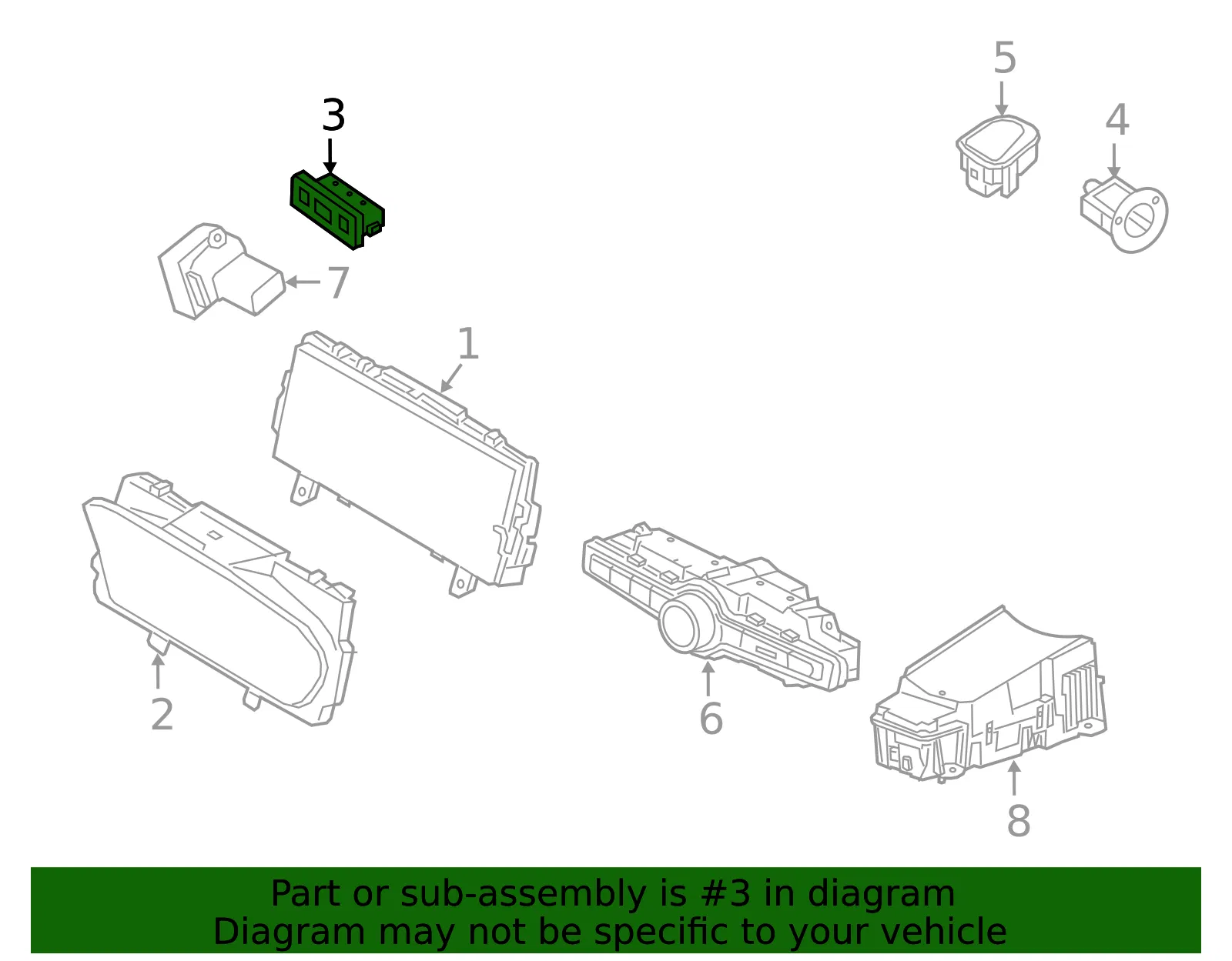Headlamp Switch - Volvo (32350331) - view 2
