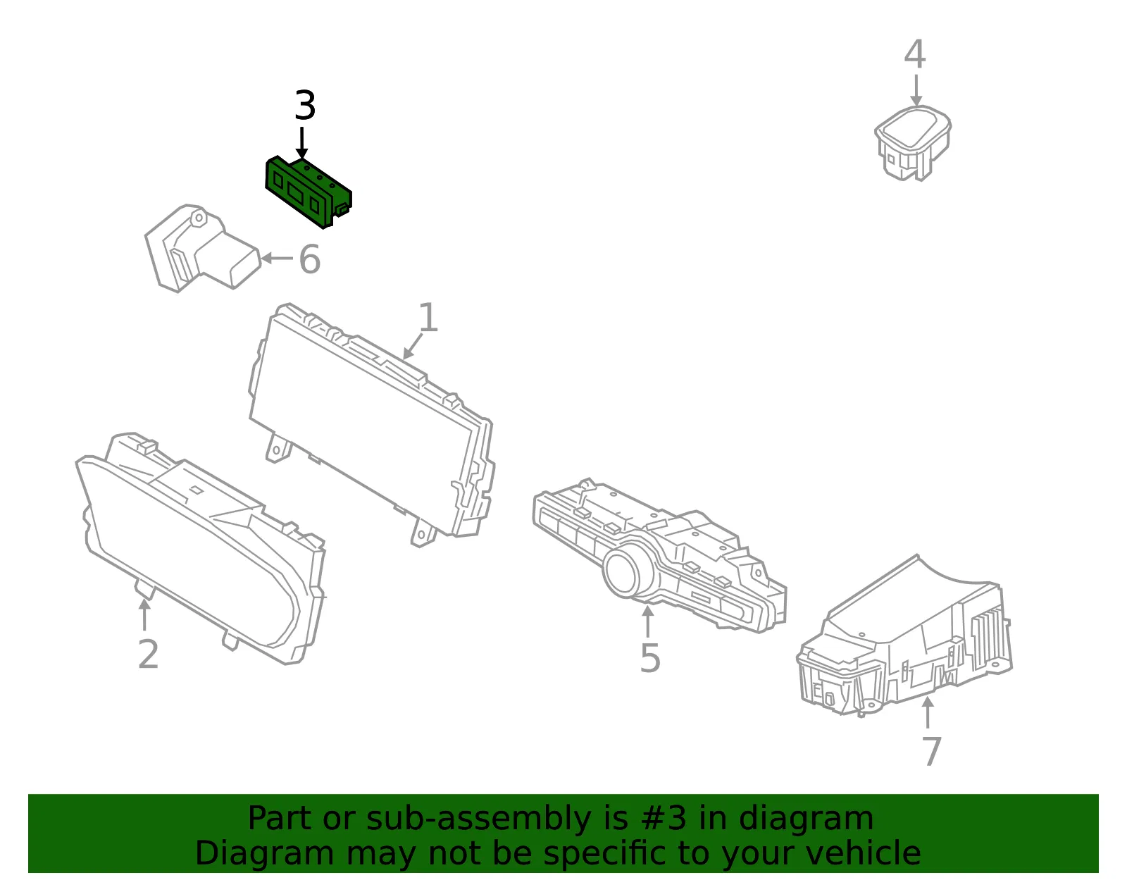 Headlamp Dimmer Switch - Volvo (32350332) - view 2