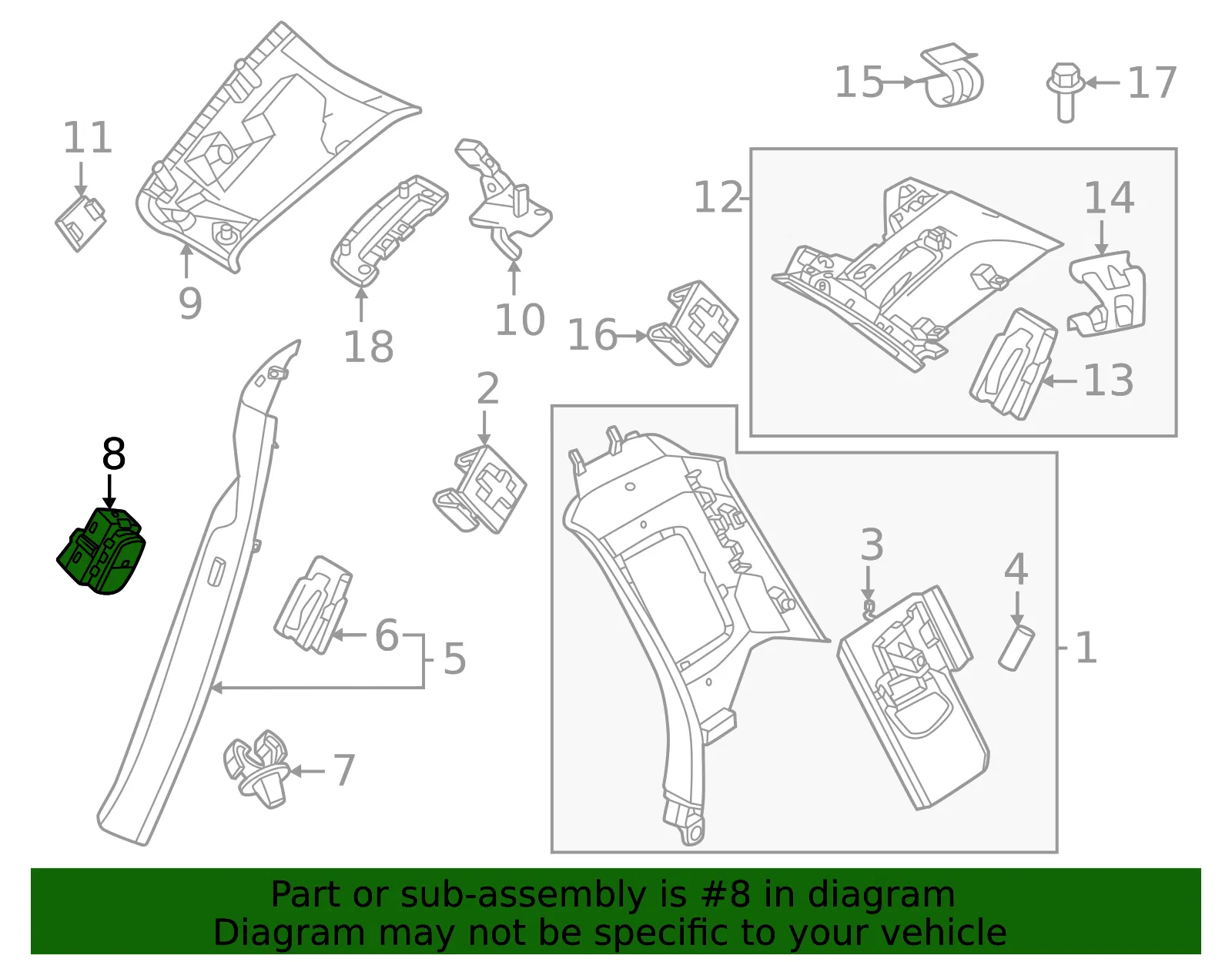 Seat Switch - Volvo (32350384) - view 2