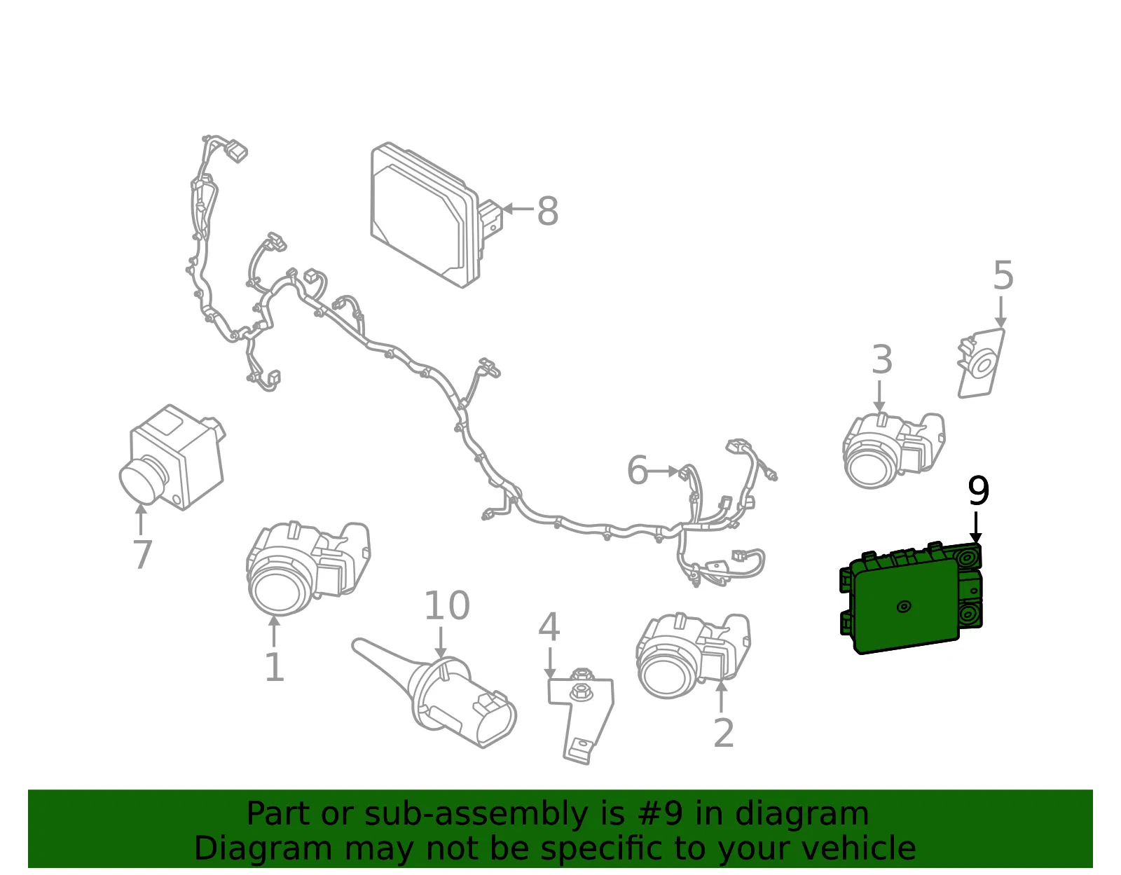 Radar Sensor - Volvo (32350835) - view 2