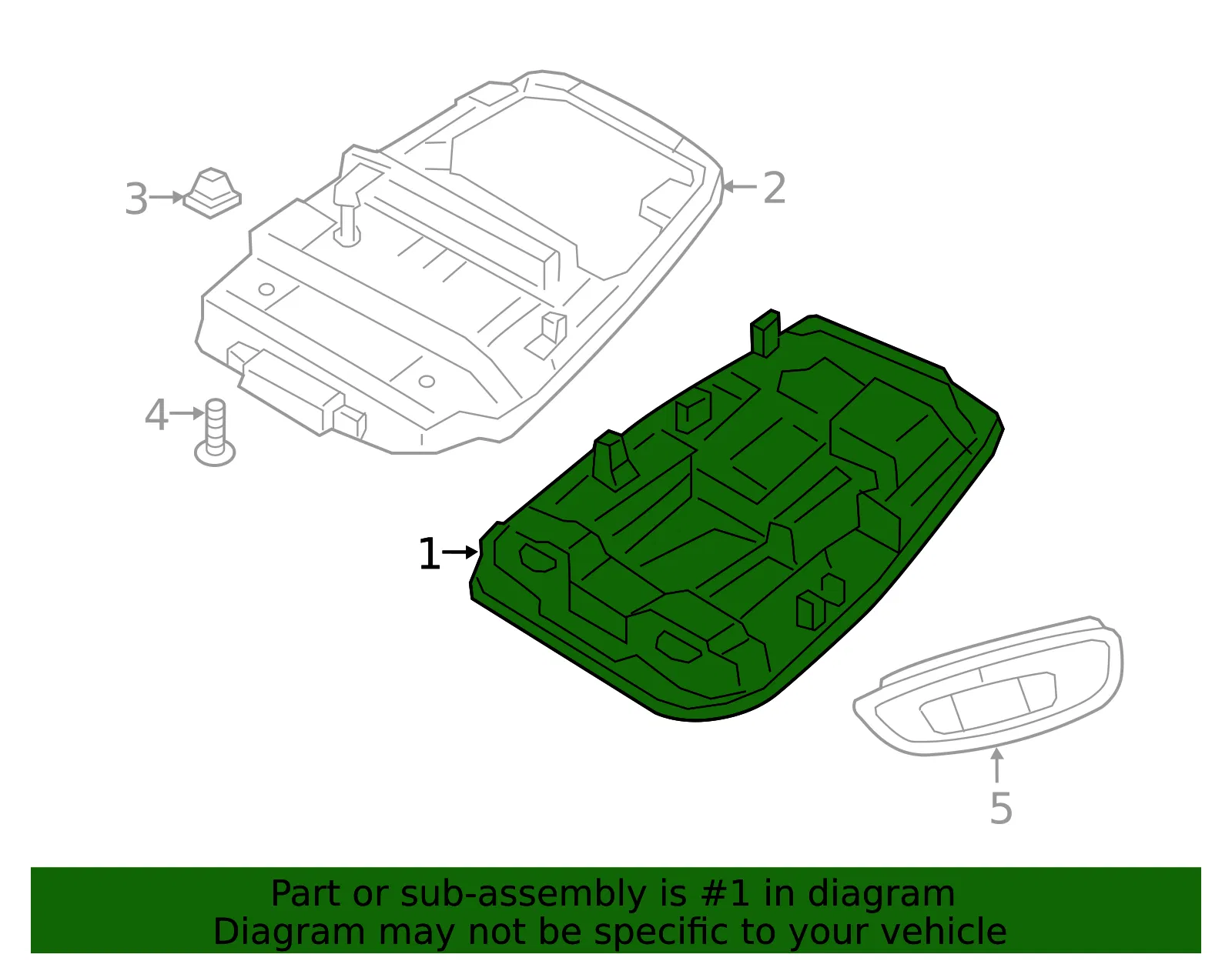 Map Lamp Assembly - Volvo (32351394) - view 2