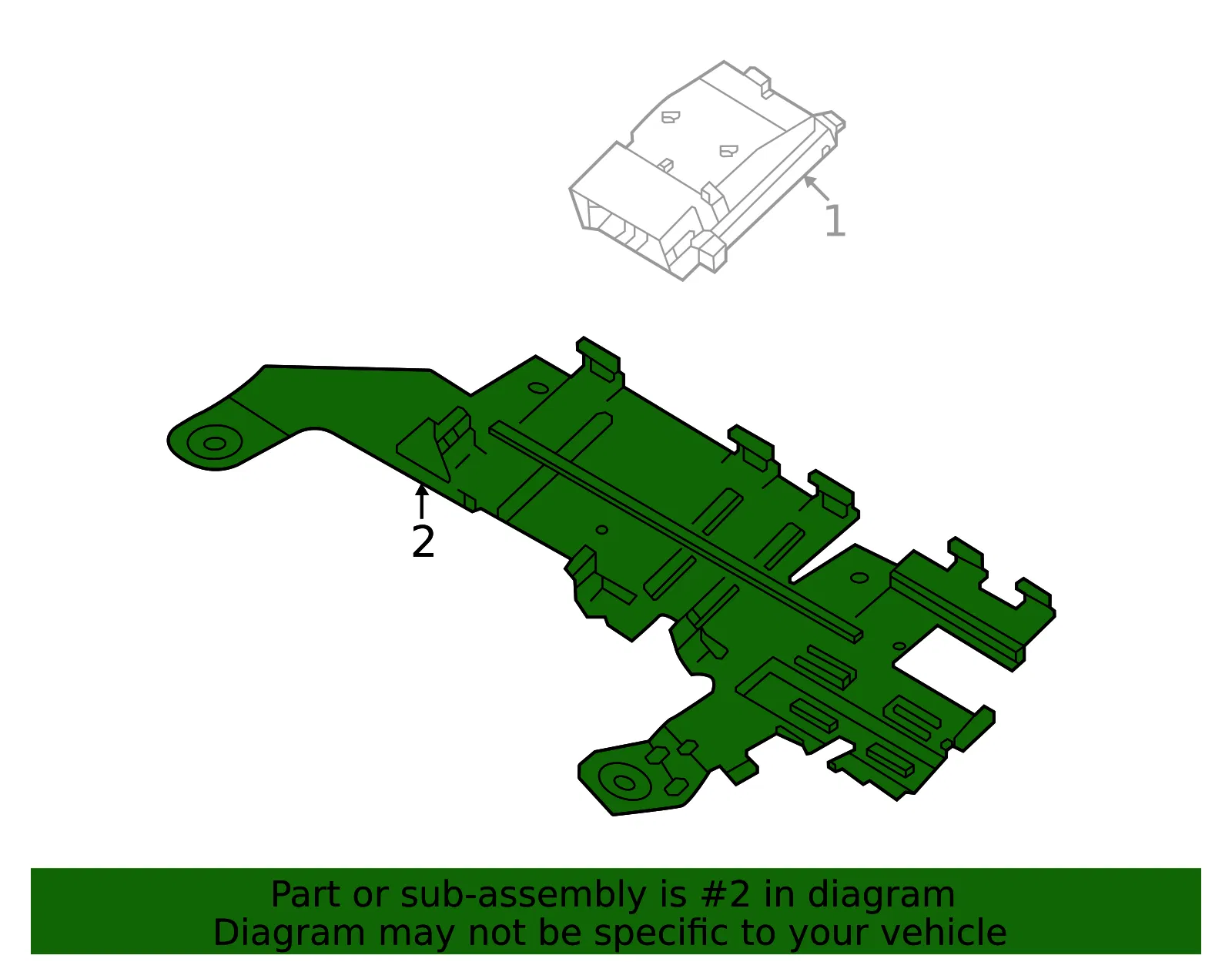 Control Module Bracket - Volvo (32358564) - view 2