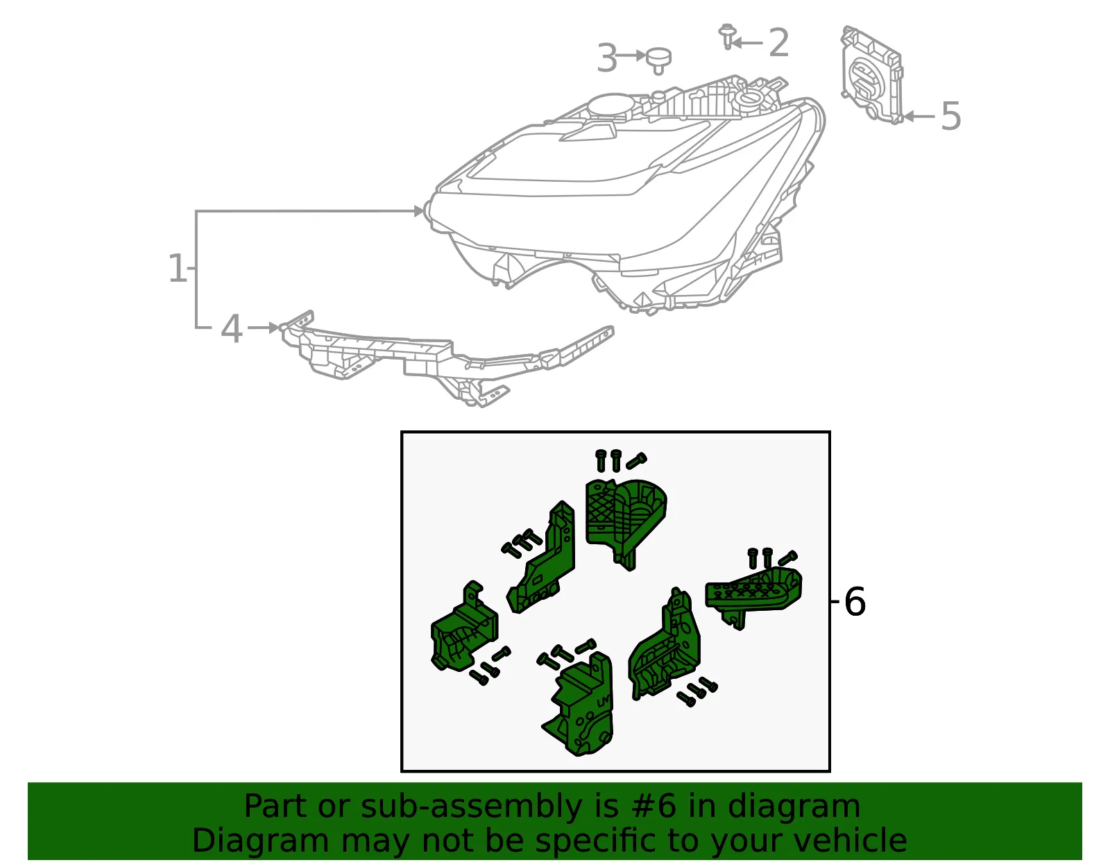 Headlight Hardware Kit - Volvo (32365575) - view 2