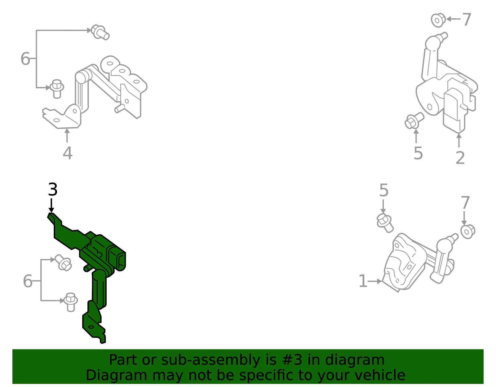 Headlight Level Sensor - Volvo (32381798) - view 3