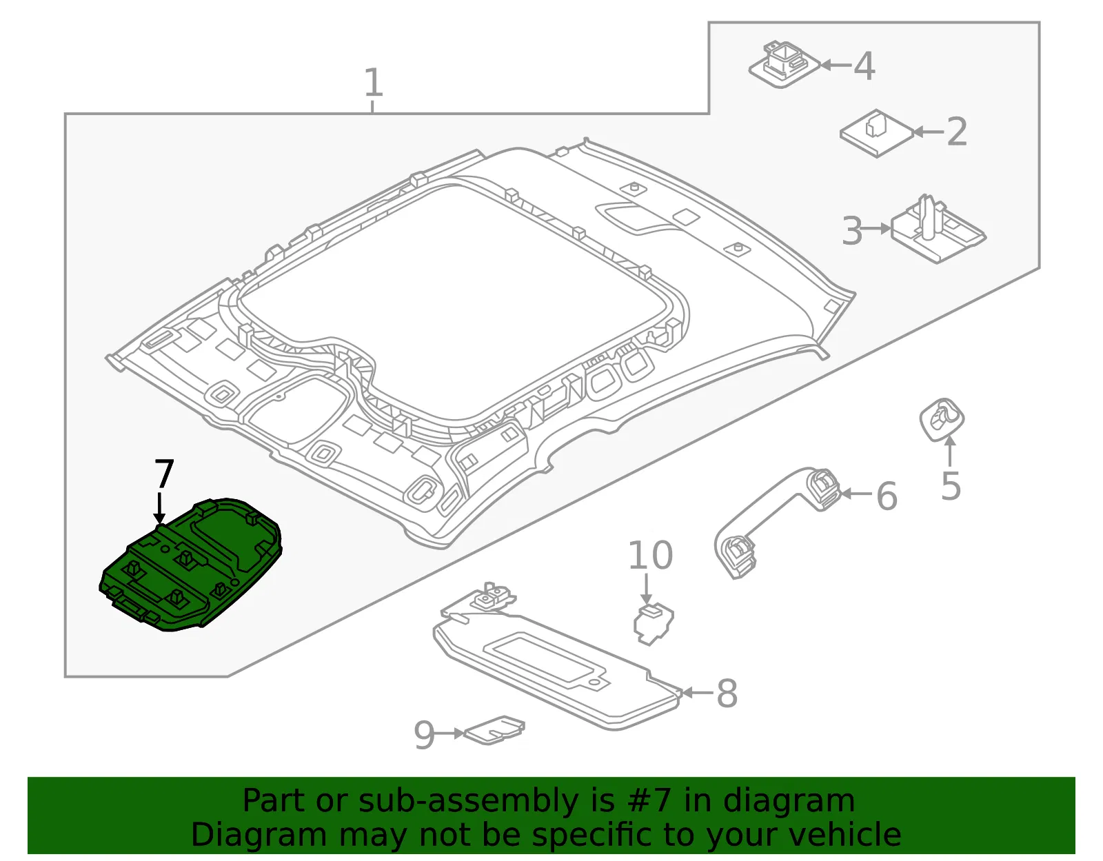 Map Lamp Assembly - Volvo (32392098) - view 2