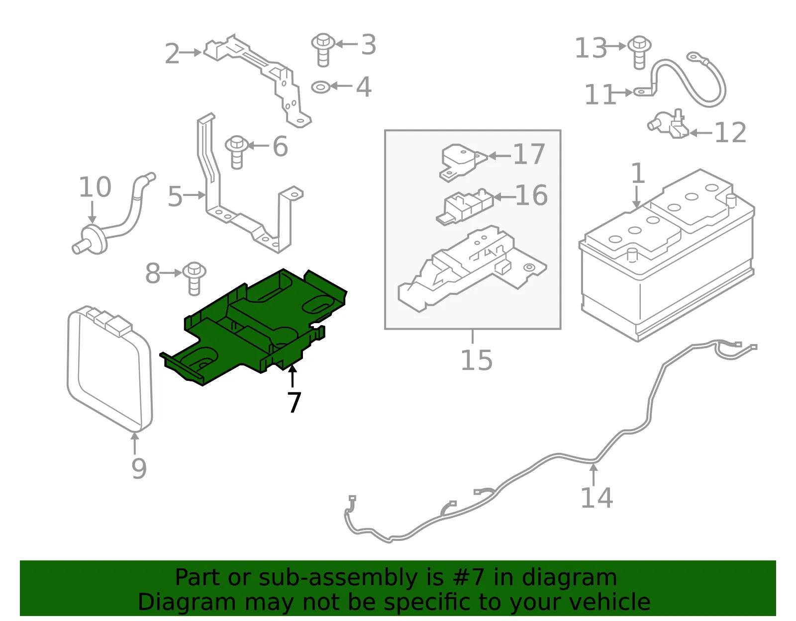 Battery Tray - Volvo (32392920) - view 2