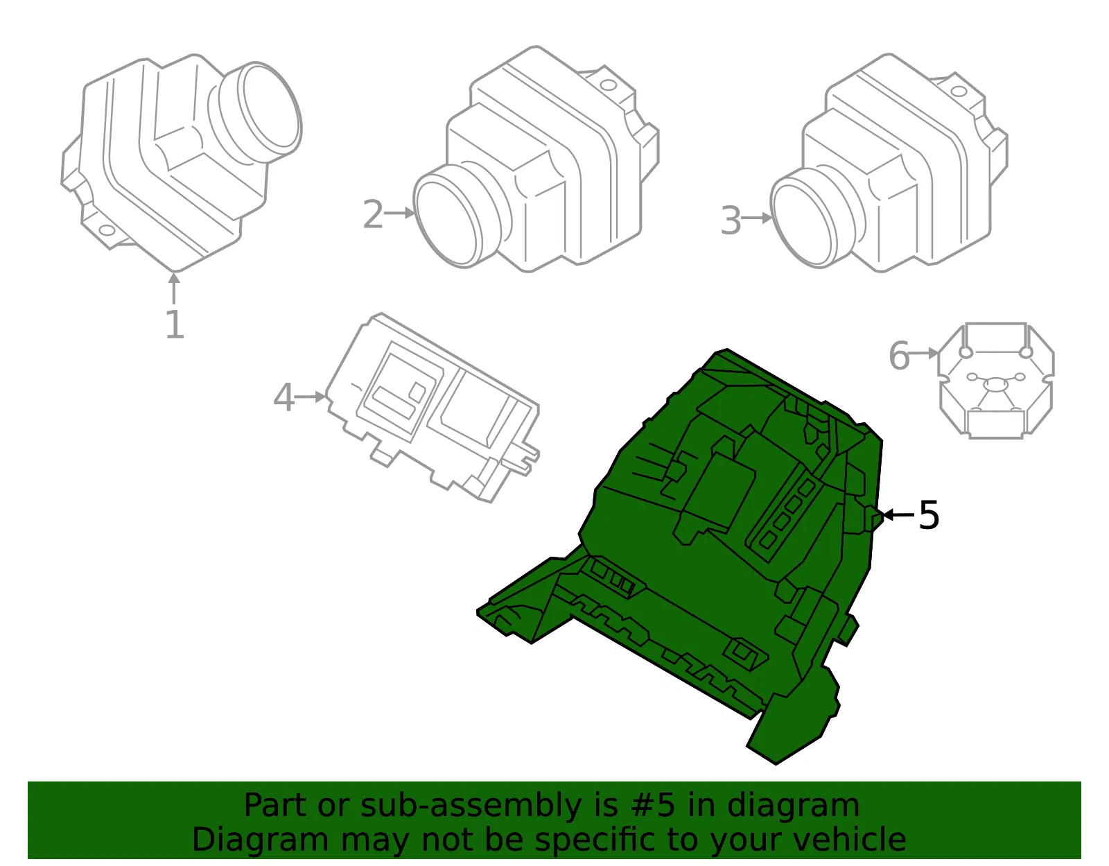 Parking Aid System Control Module Bracket - Volvo (32400152) - view 2