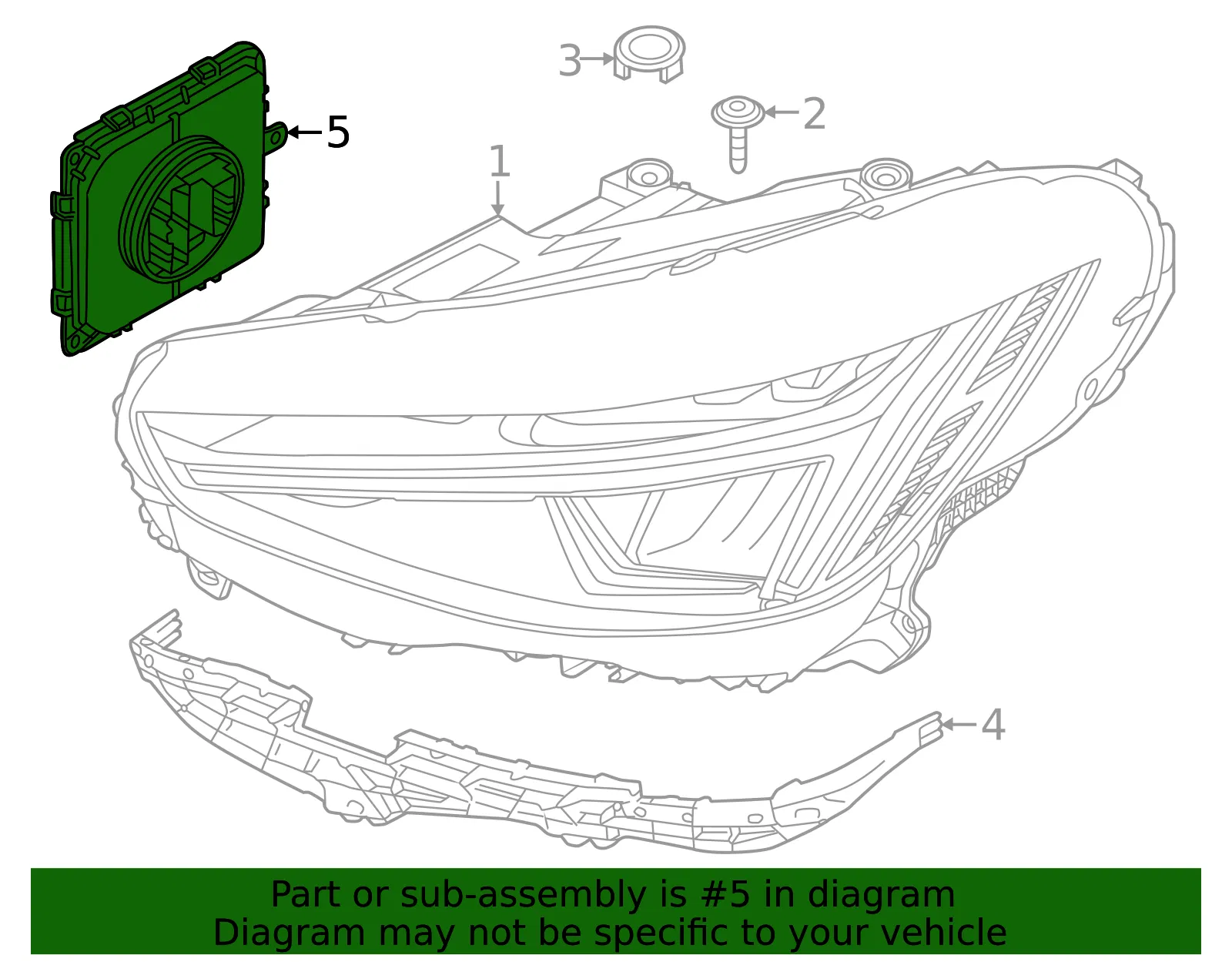Headlight Control Module - Volvo (32404474) - view 2