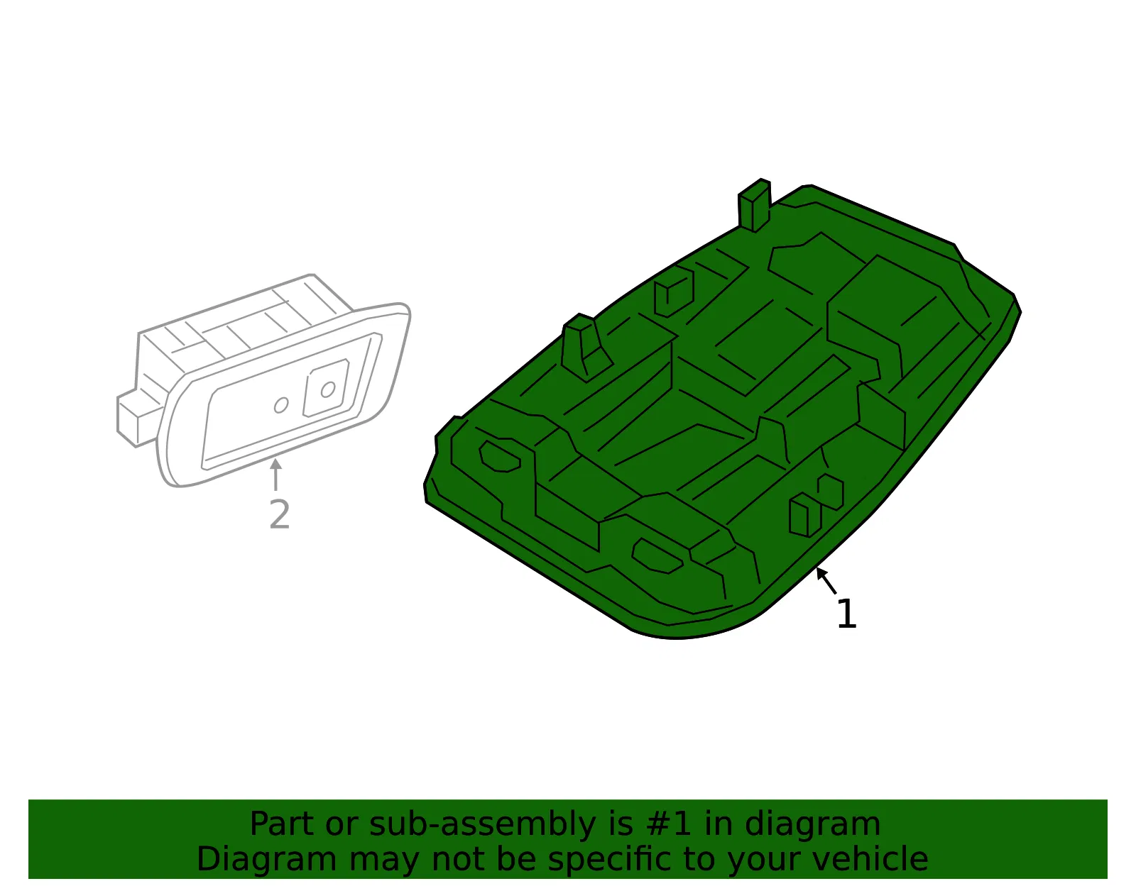 Map Lamp Assembly - Volvo (32408295) - view 2