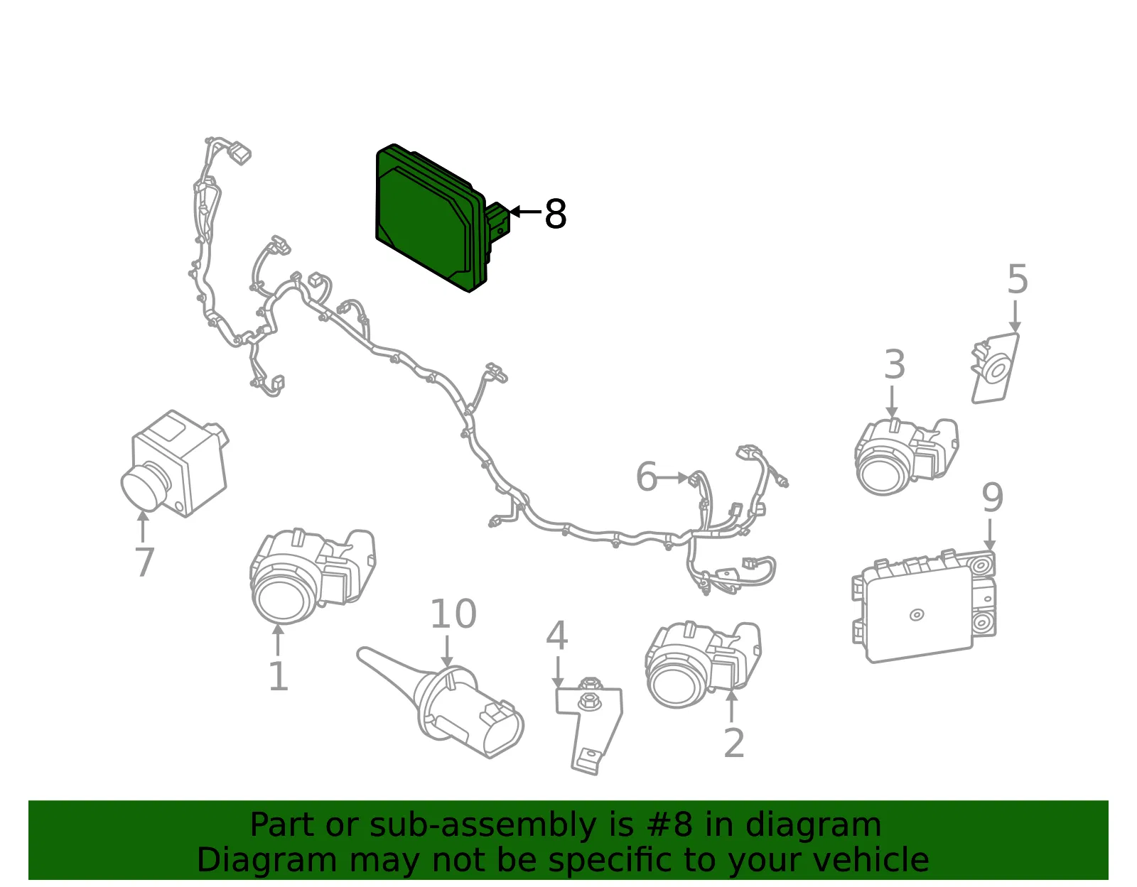 Distance Sensor - Volvo (32410686) - view 2