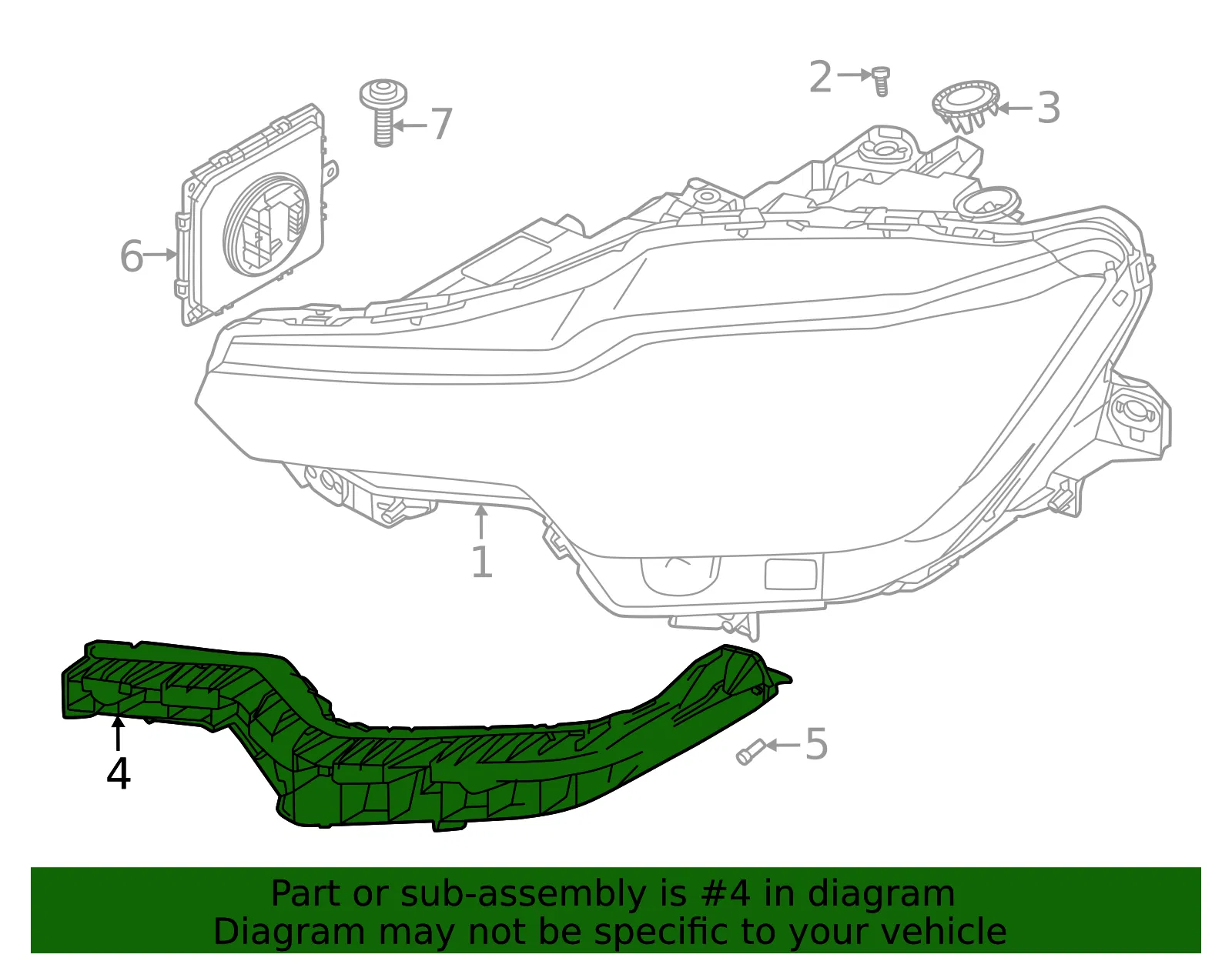Headlight Bracket - Volvo (32420332) - view 2